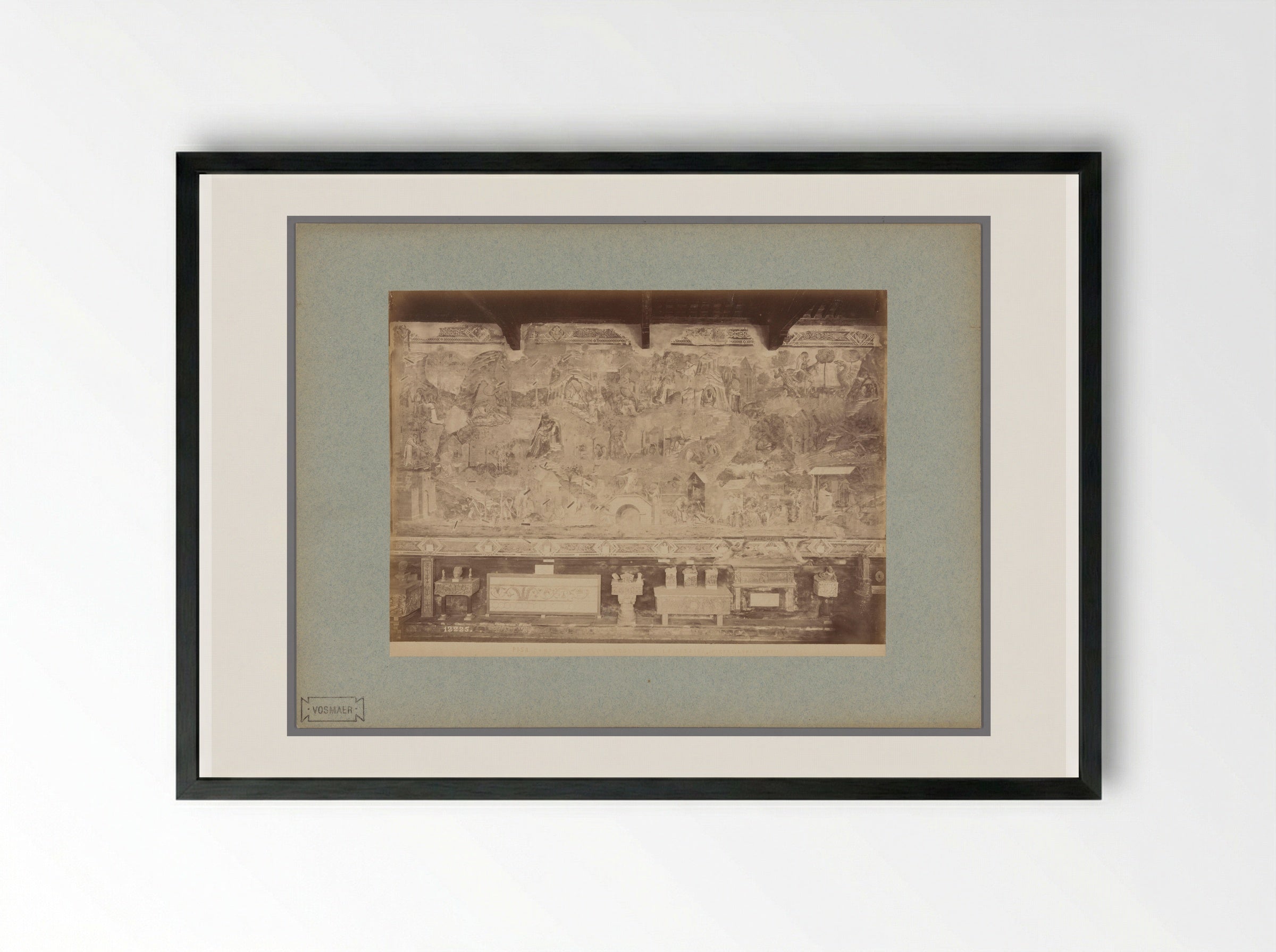 The Hermits in the Desert - Fratelli Alinari - Framed Print Black
