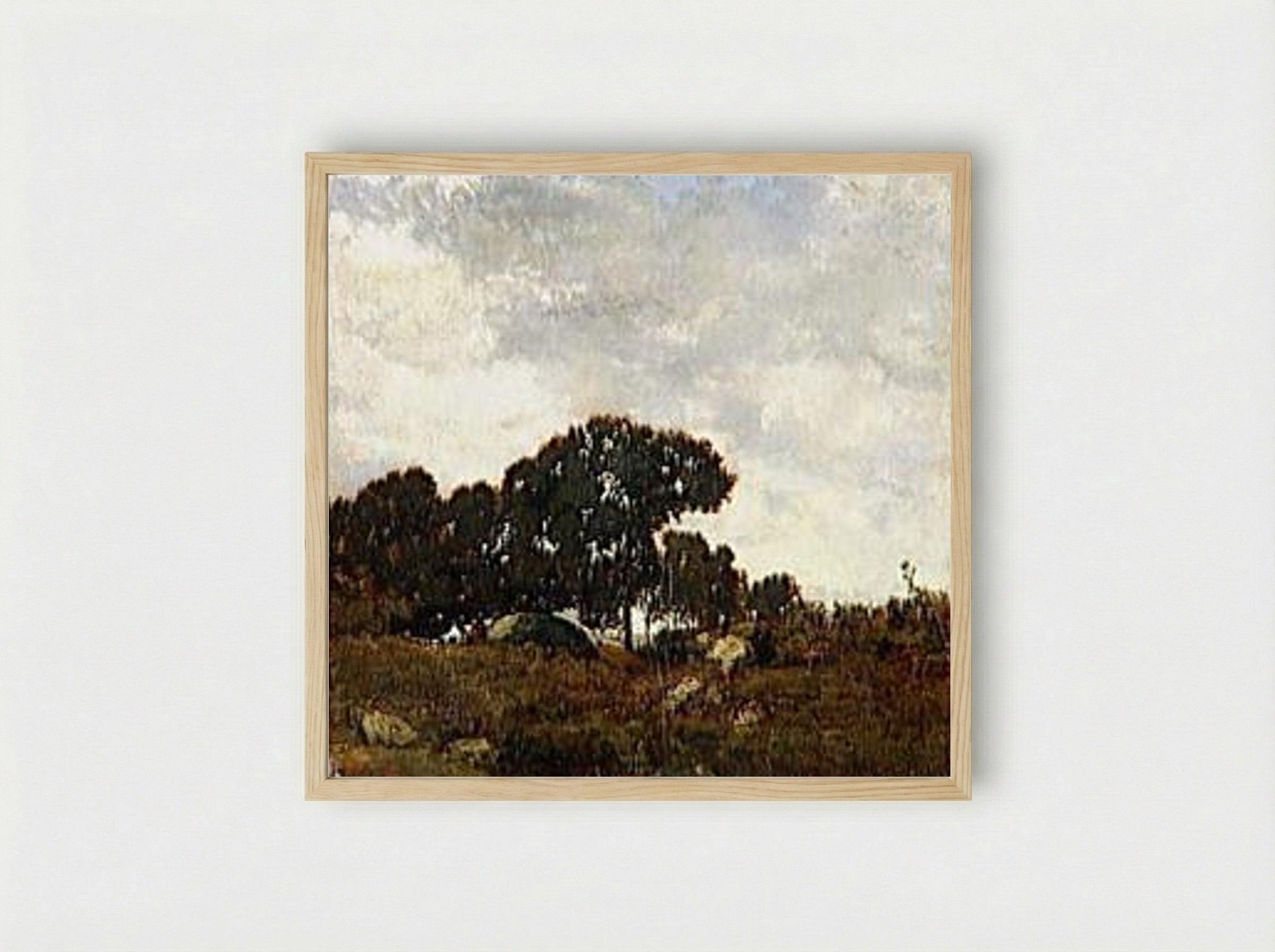 The Hill - Théodore Rousseau - Framed Print Wood