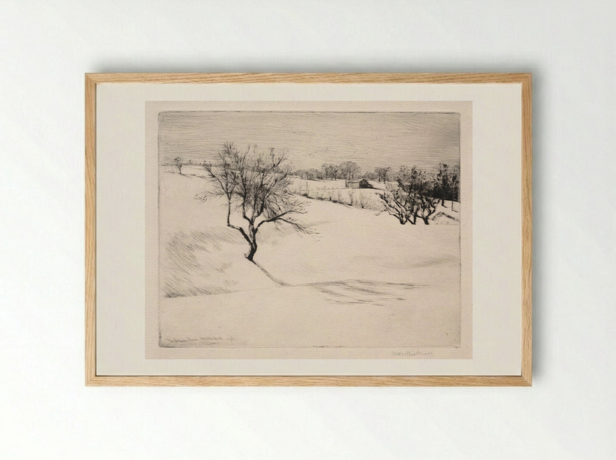 The Hillside Farm - William Harry Warren Bicknell - Framed Print Wood