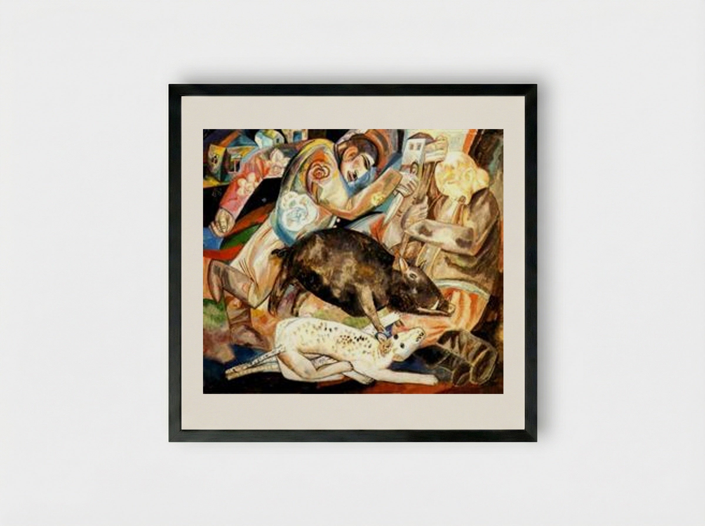 The Hog - Pavel Filonov - Framed Print Black