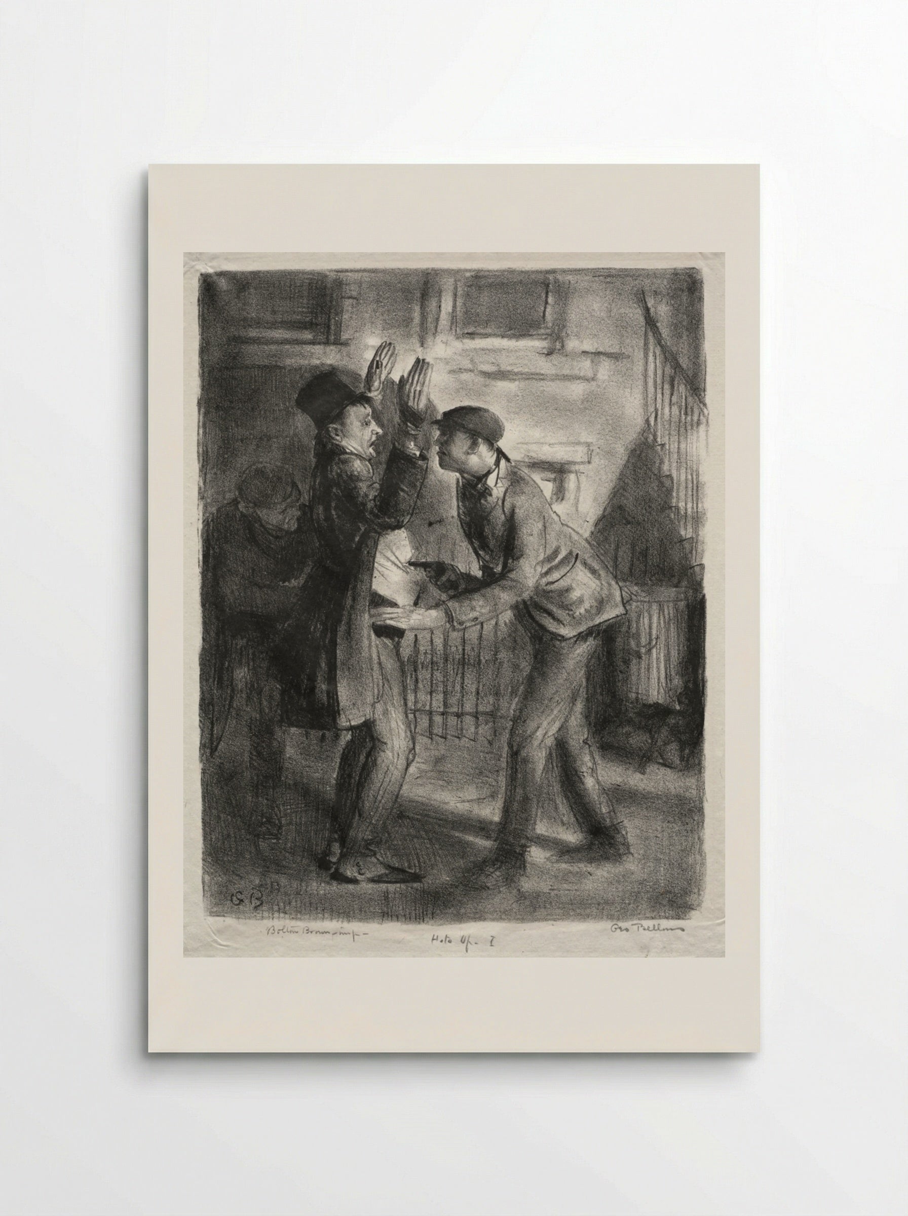 The Holdup, first state - George Bellows - Poster