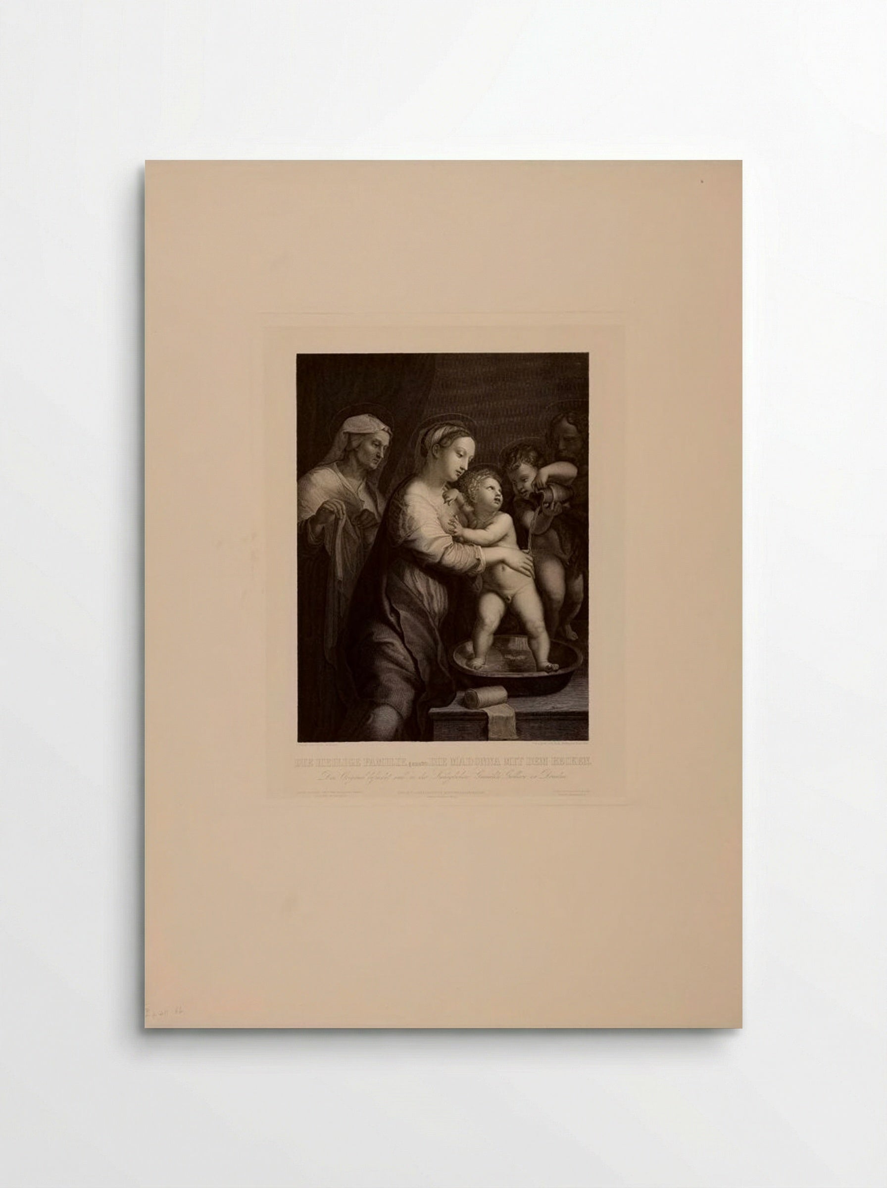 The Holy Family (Madonna with the Washbasin) - August Hoffmann - Poster