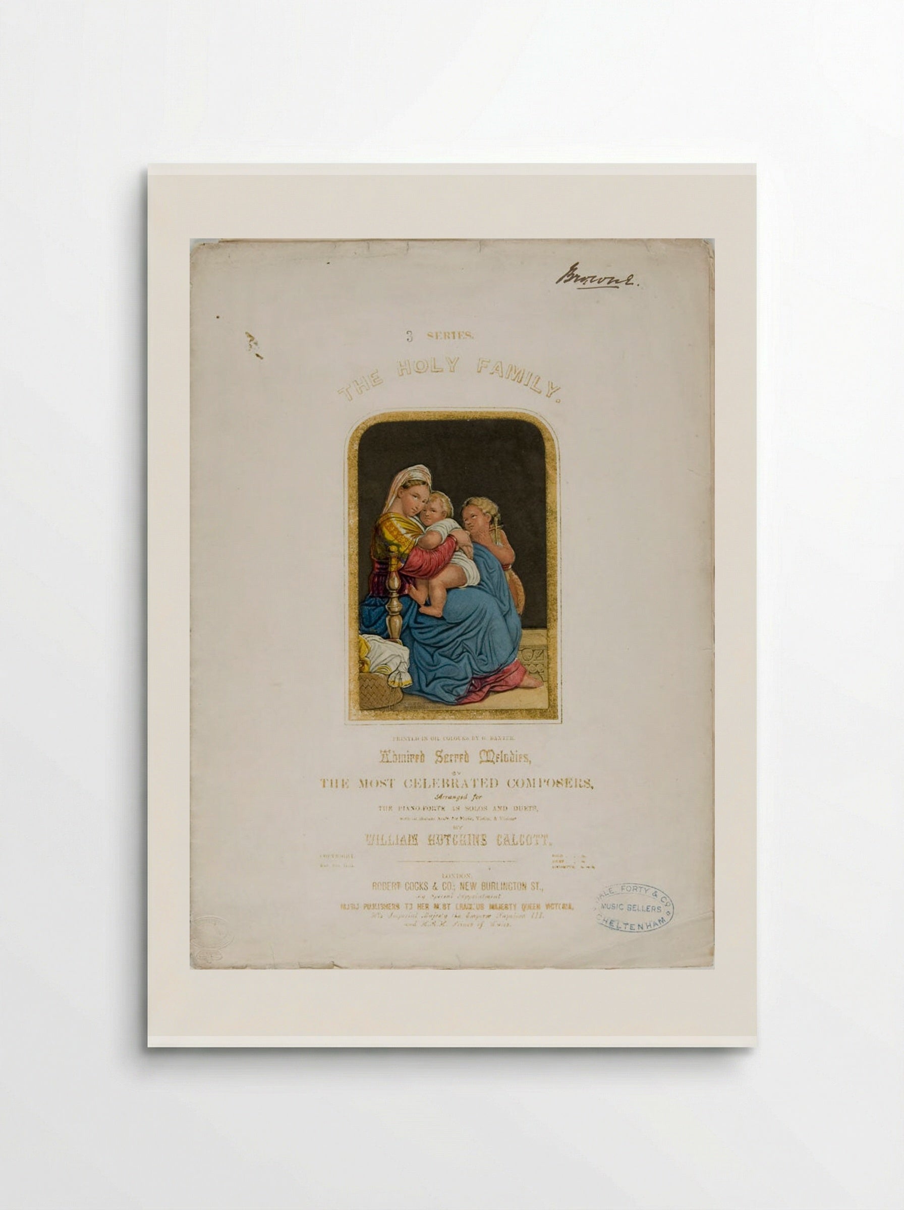 The Holy Family (Sheet Music Cover) - George Baxter - Poster