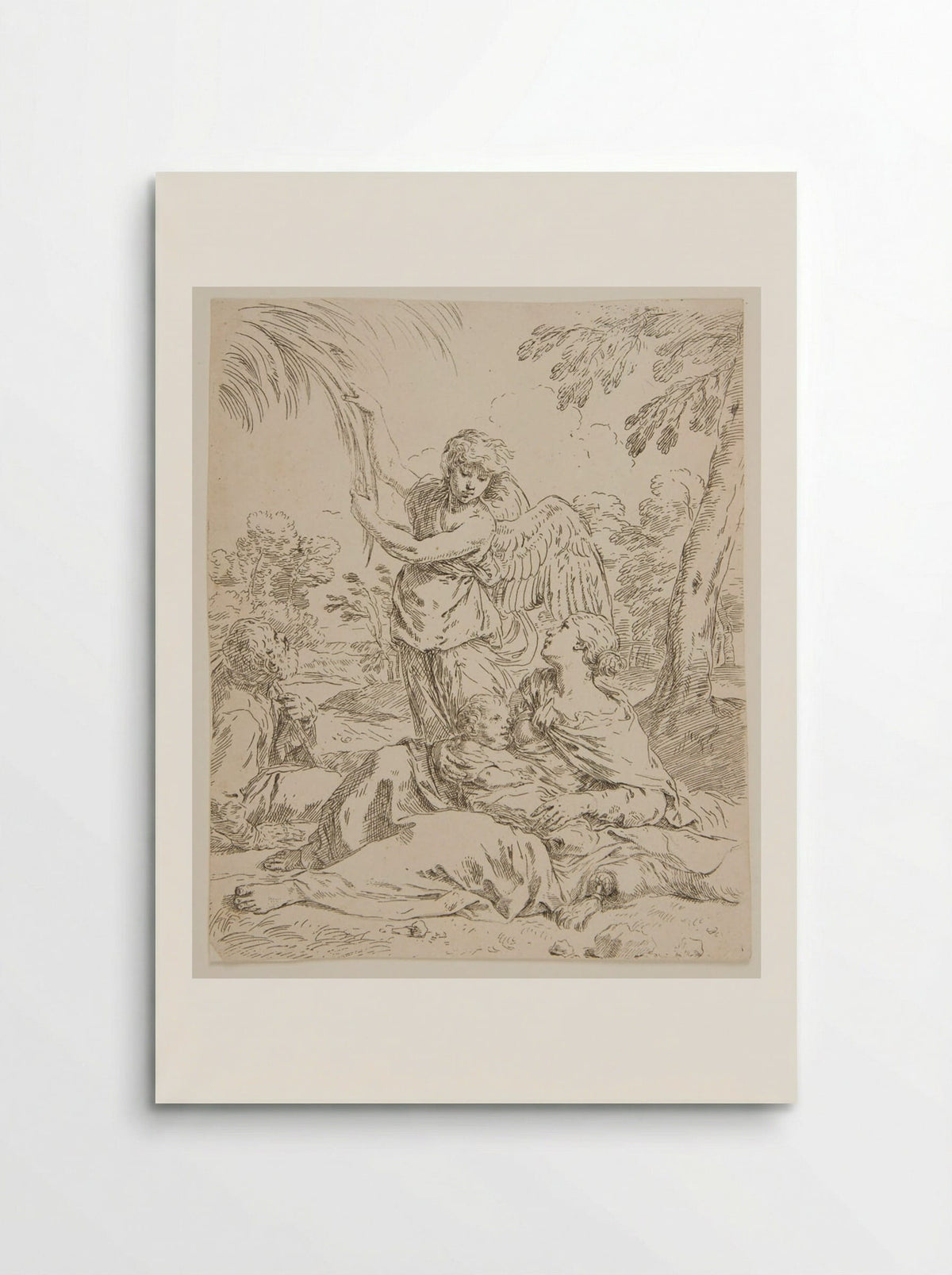 The Holy Family at Rest in Egypt - Simone Cantarini - Poster