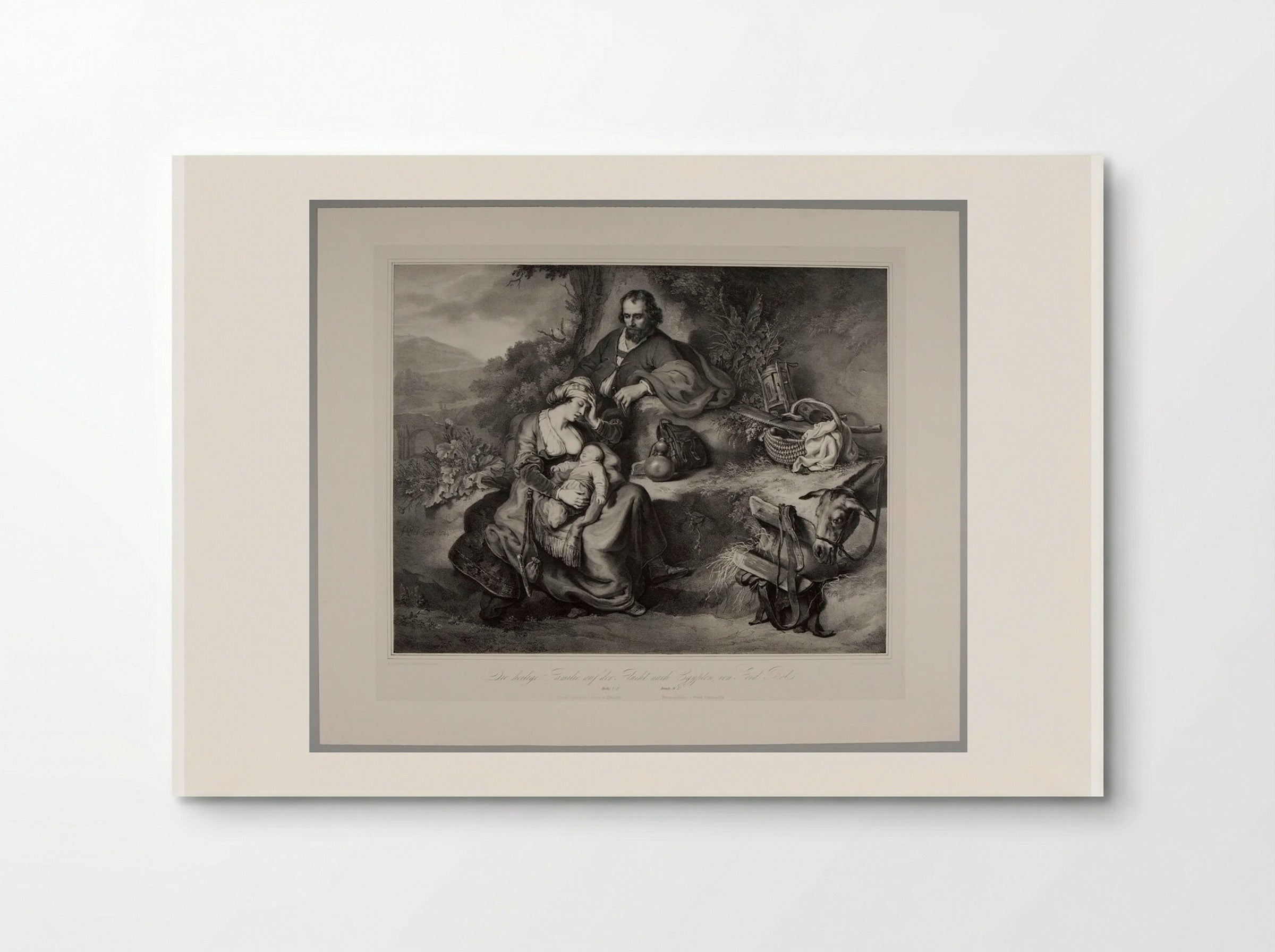 The Holy Family on the Flight to Egypt - Franz Hanfstaengl - Poster