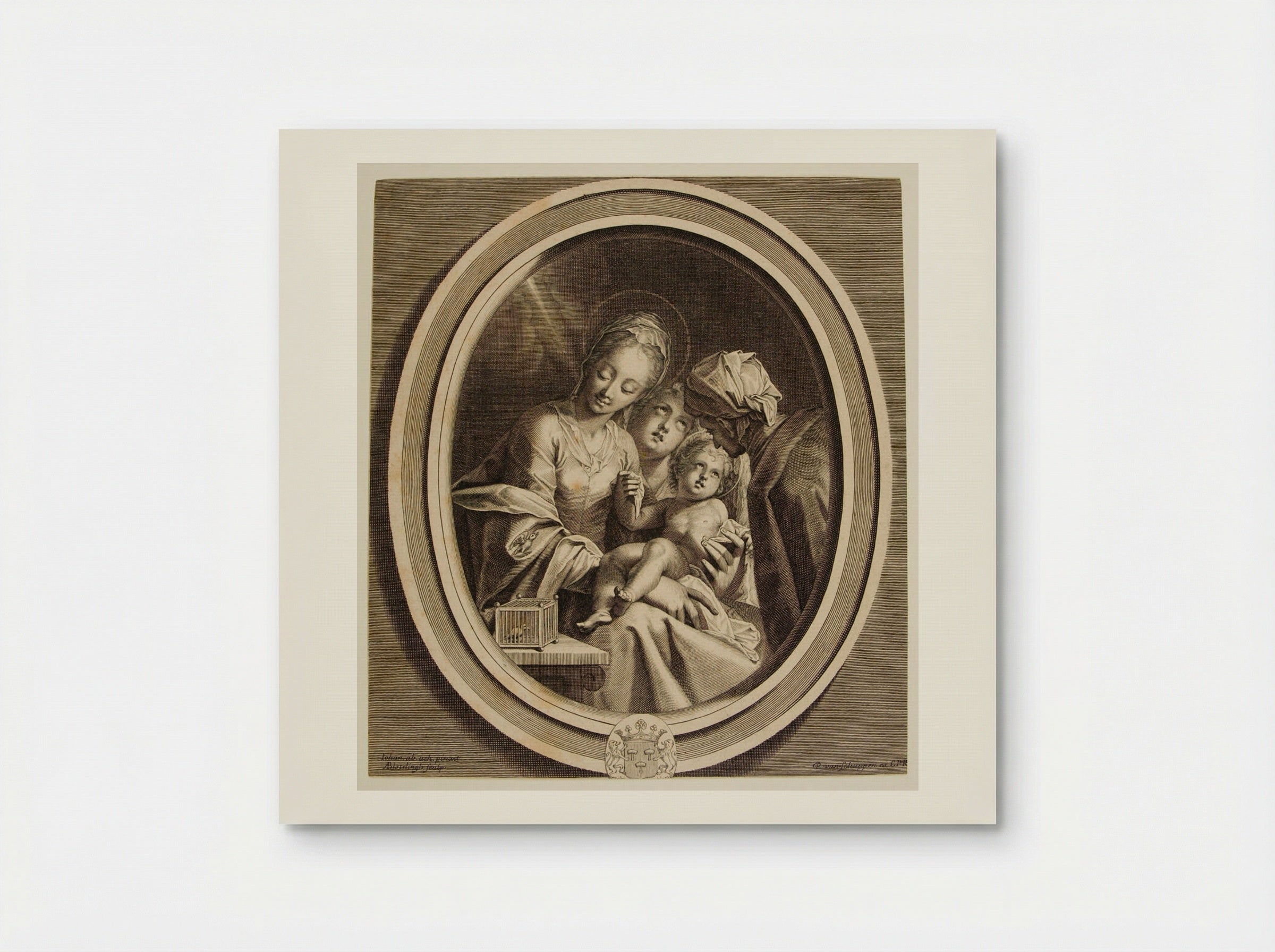 The Holy Family with Bird Cage - Abraham Bloteling - Poster