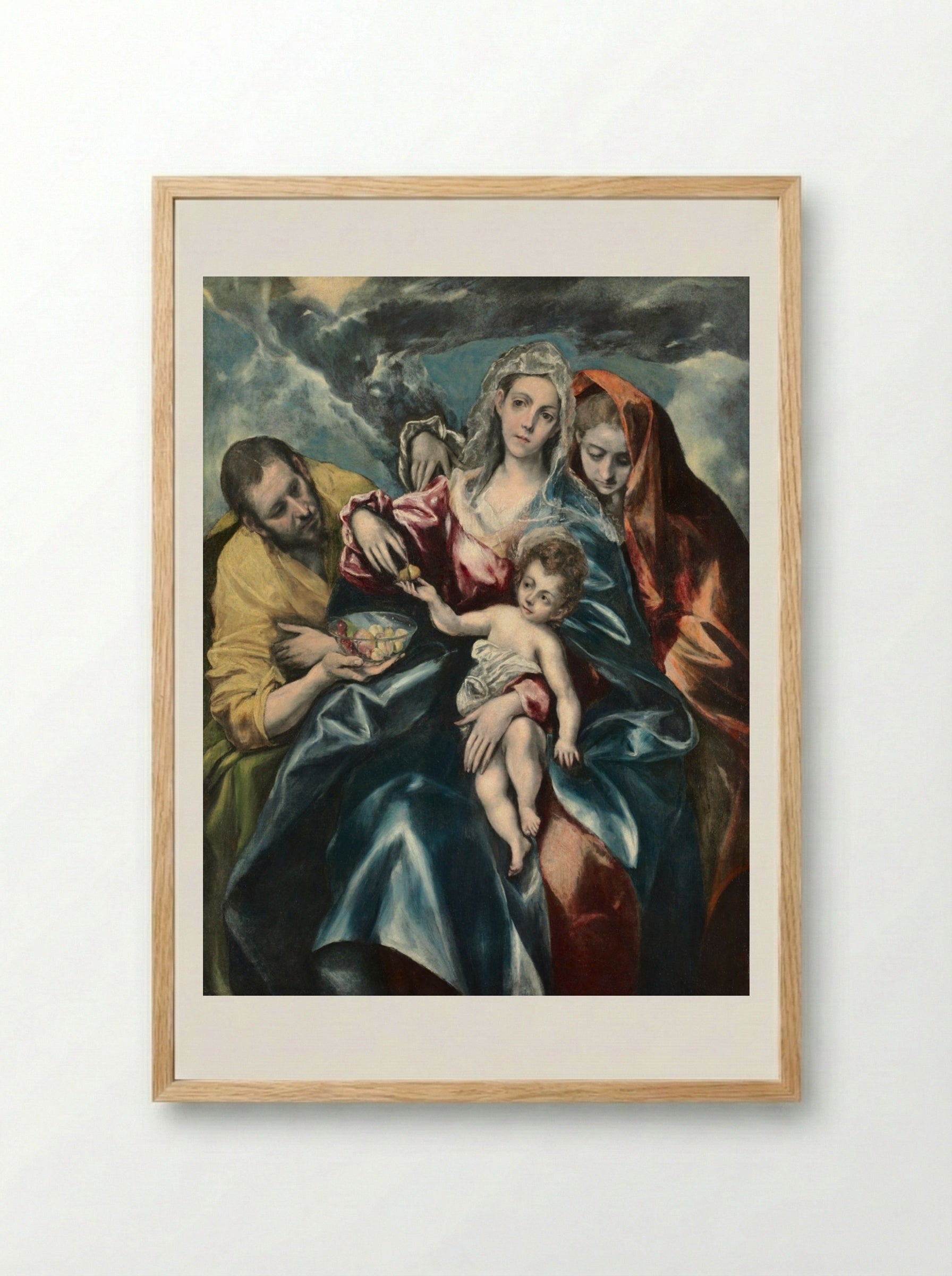 The Holy Family with Mary Magdalen - El Greco - Framed Print Wood