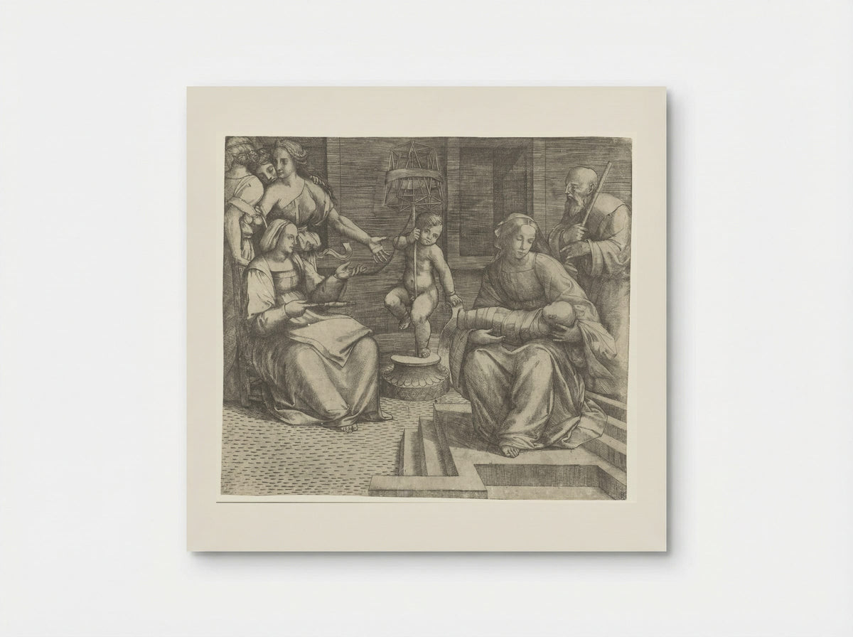 The Holy Family with Saint Elizabeth and the Infant Saint John the Baptist - Giacomo Francia - Poster