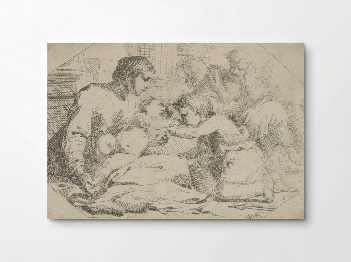 The Holy Family with the Infant Saint John the Baptist - Jan Miel - Poster