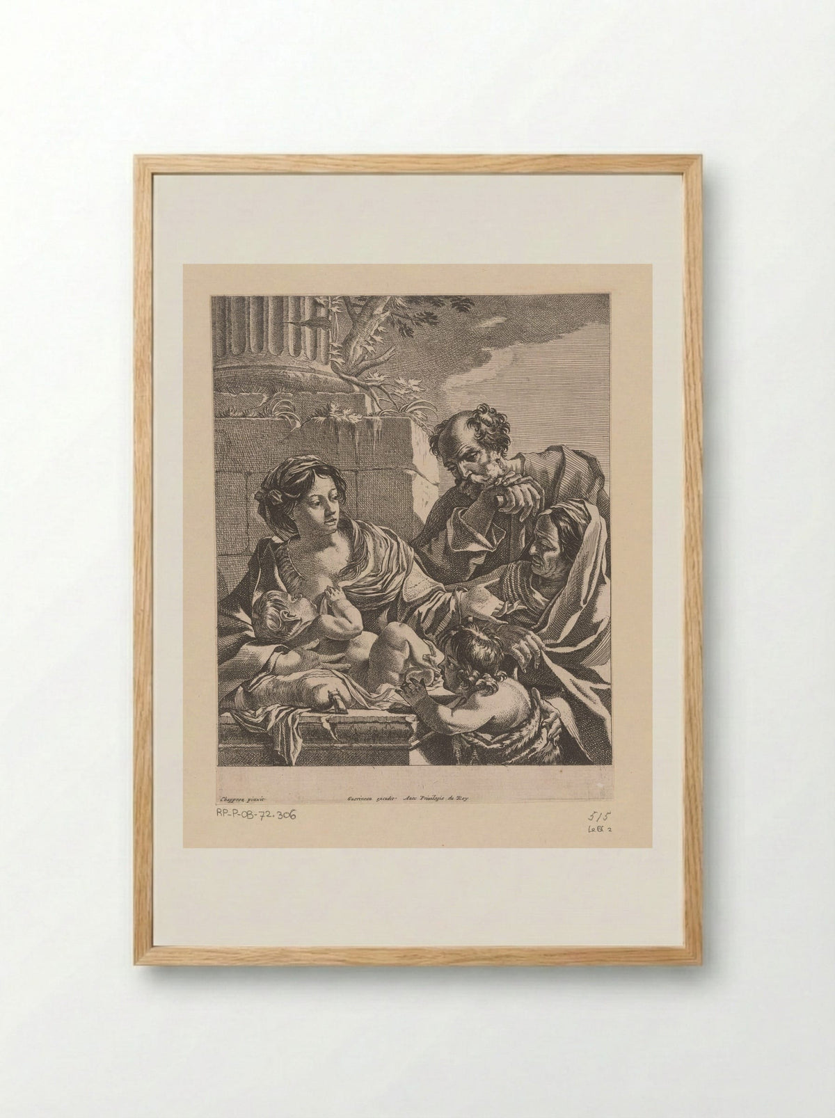 The Holy Family with the Nursing Virgin - Henri Picquot - Framed Print Wood