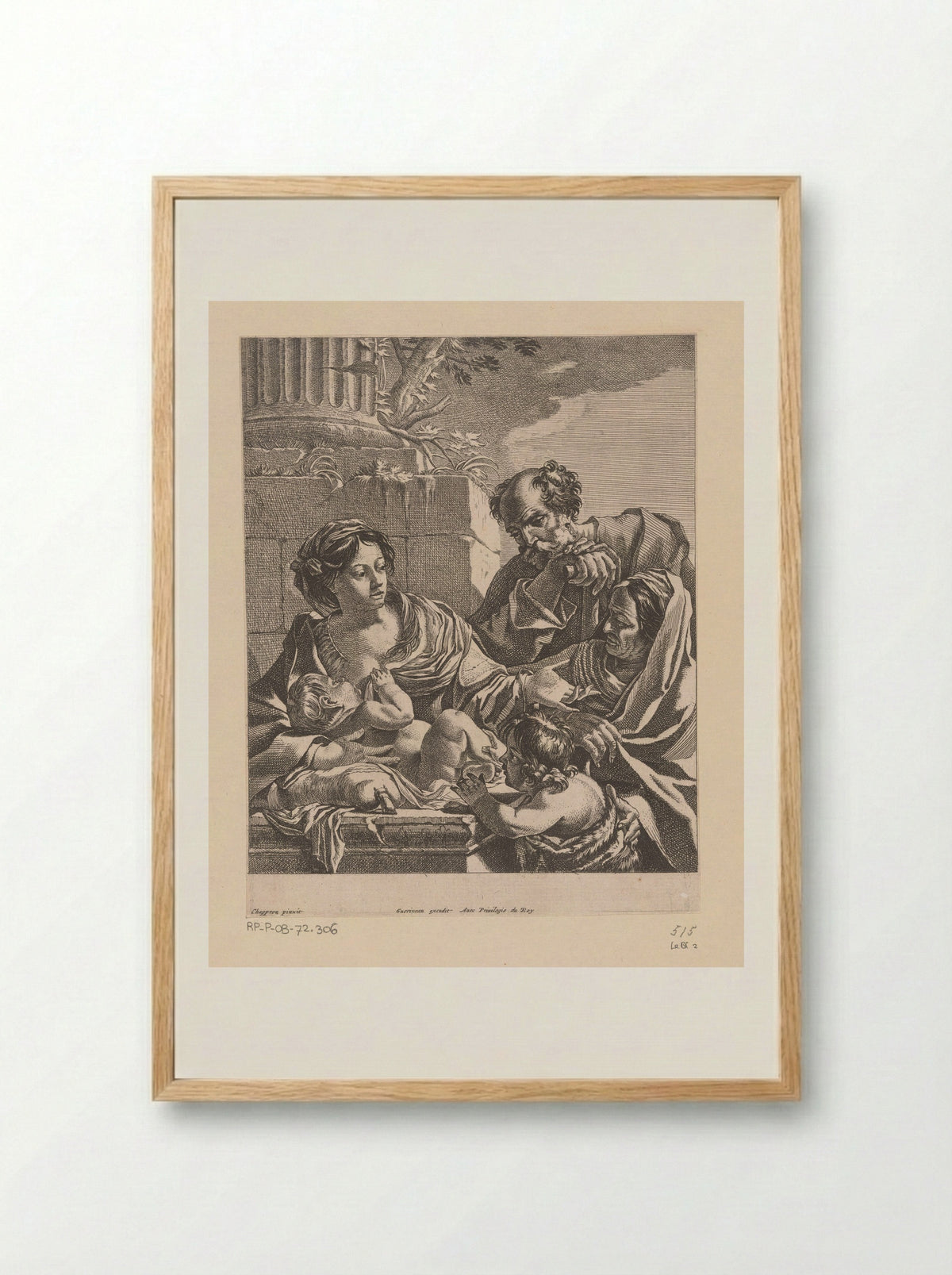 The Holy Family with the Nursing Virgin - Henri Picquot - Framed Print Wood