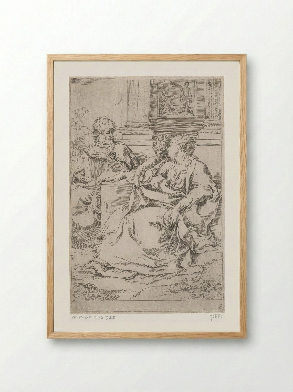 The Holy Family - Guido Reni - Framed Print Wood