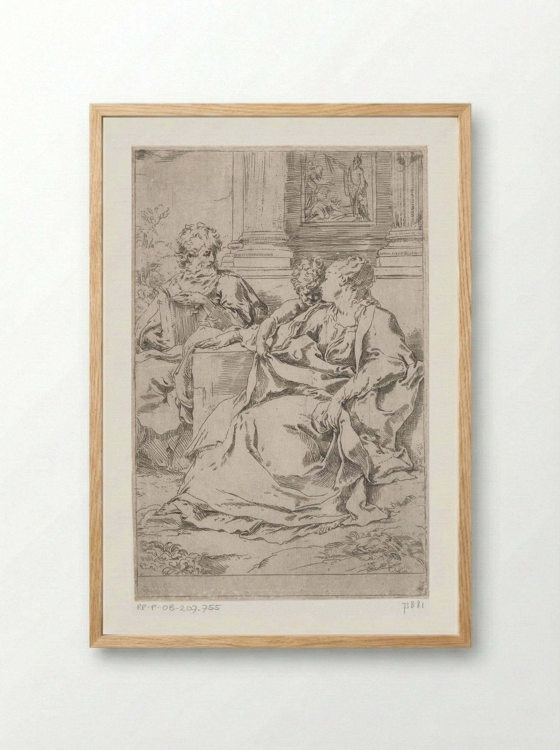 The Holy Family - Guido Reni - Framed Print Wood