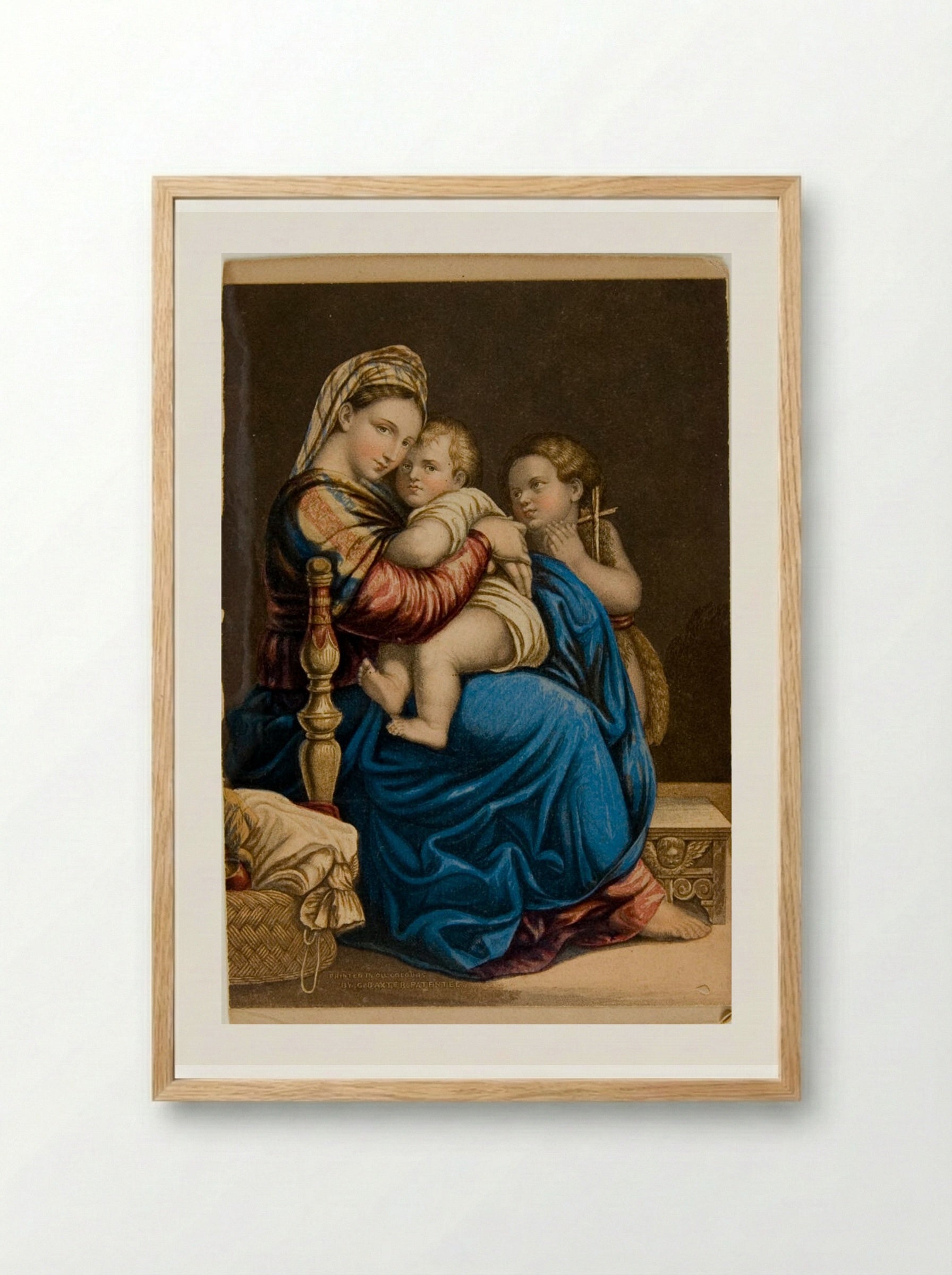 The Holy Family - George Baxter - Framed Print Wood