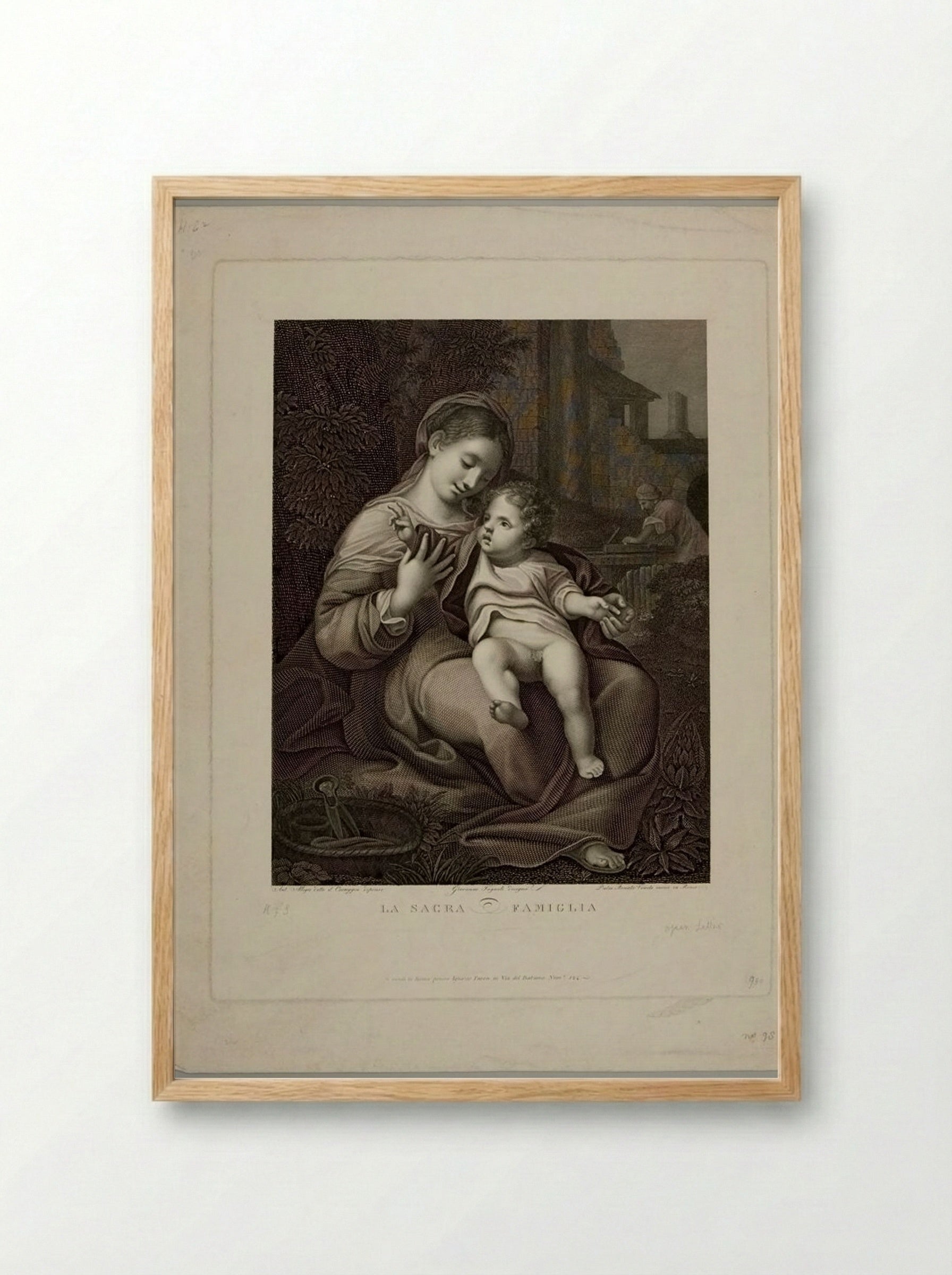 The Holy Family - Pietro Bonato - Framed Print Wood