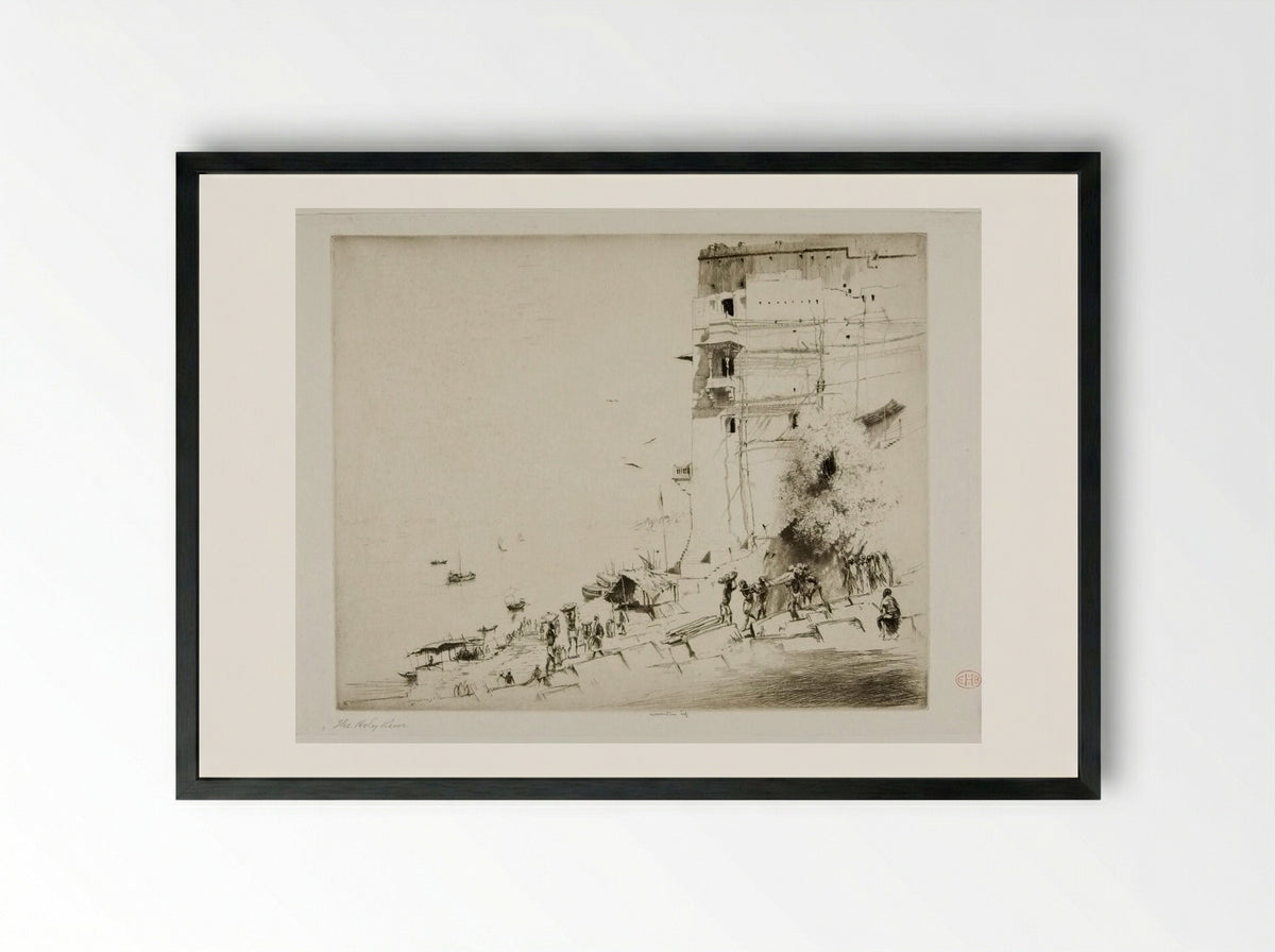 The Holy River - Ernest Stephen Lumsden - Framed Print Black