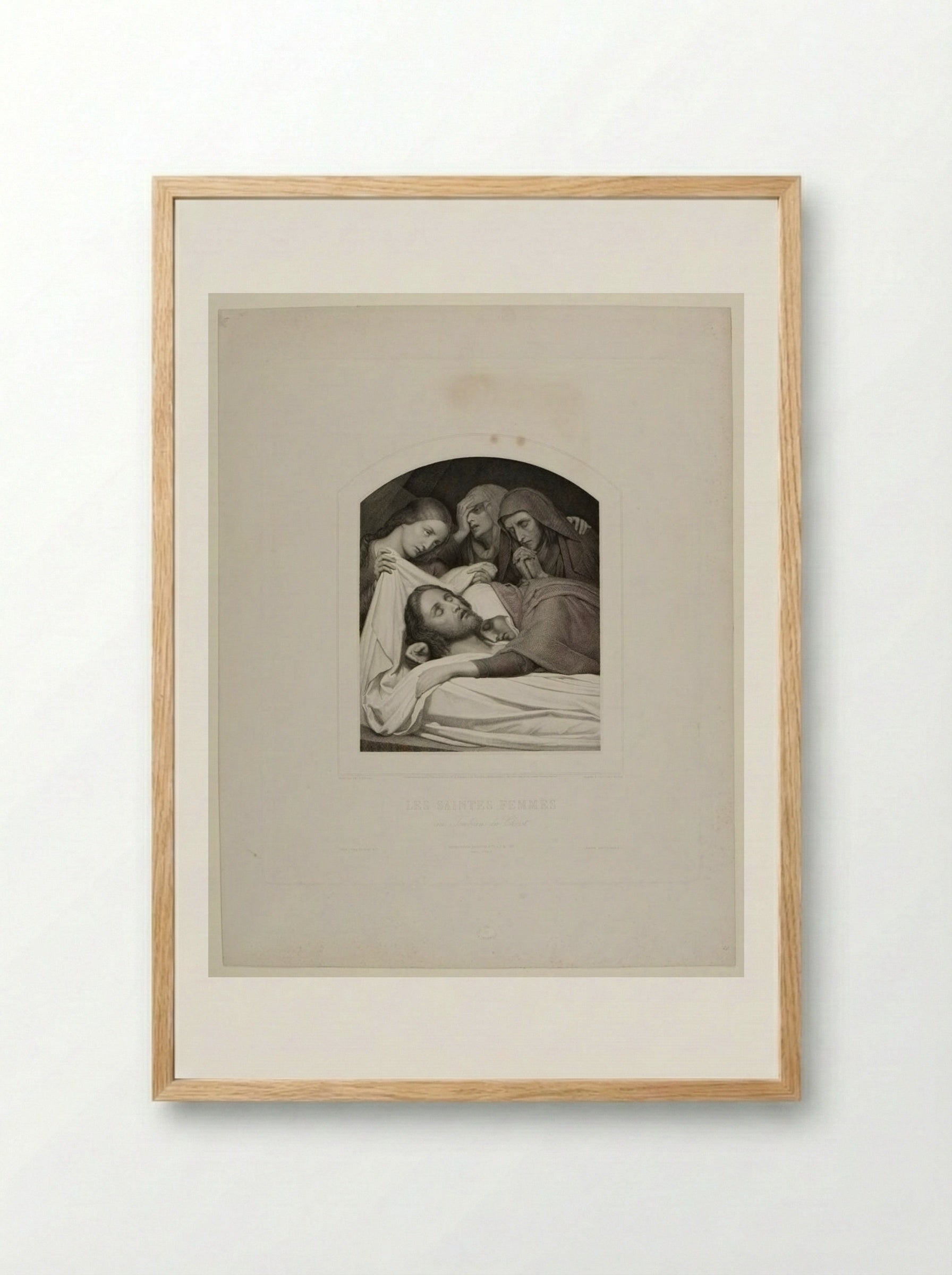 The Holy Women at the Tomb of Christ - Joseph von Keller - Framed Print Wood