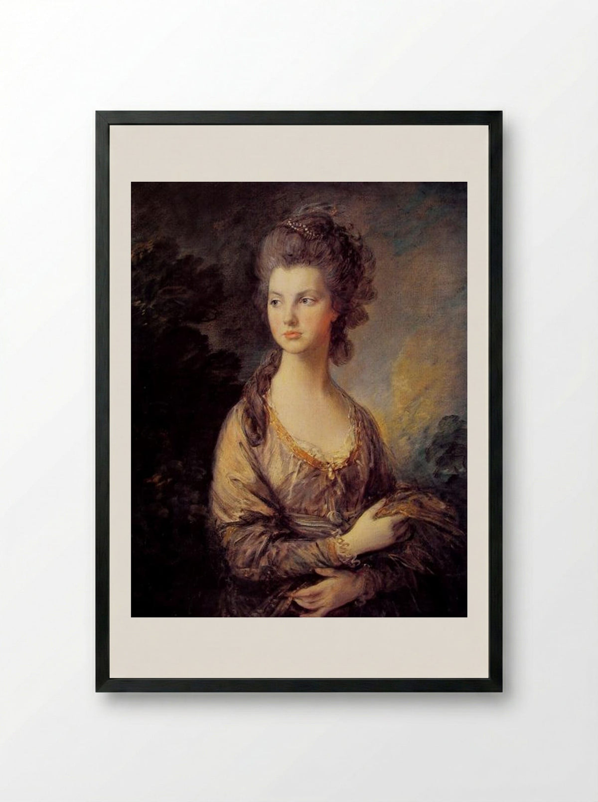 The Hon. Mrs. Graham - Thomas Gainsborough - Framed Print Black