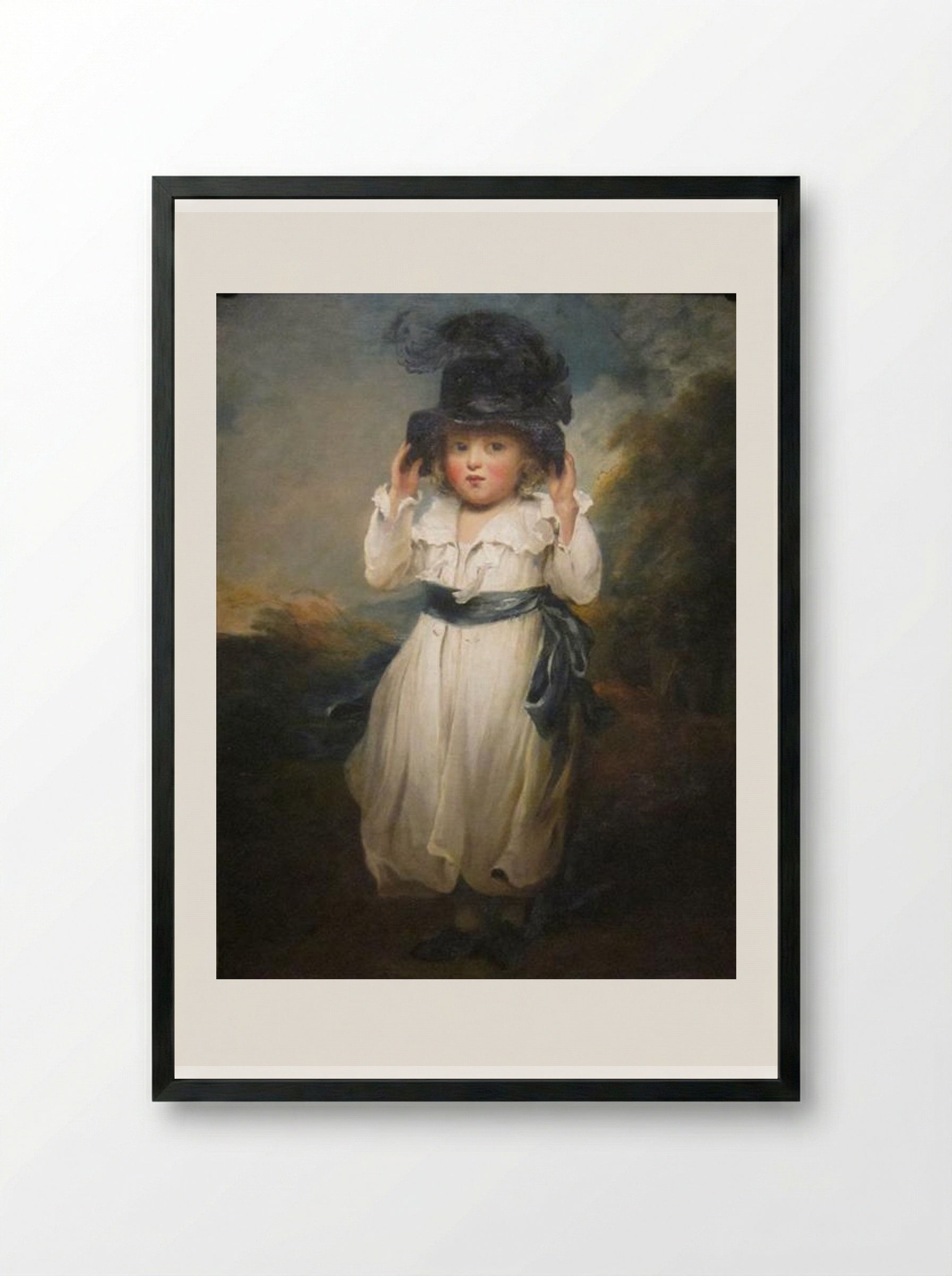 The Hon. Alicia Herbert as a Child - John Hoppner - Framed Print Black