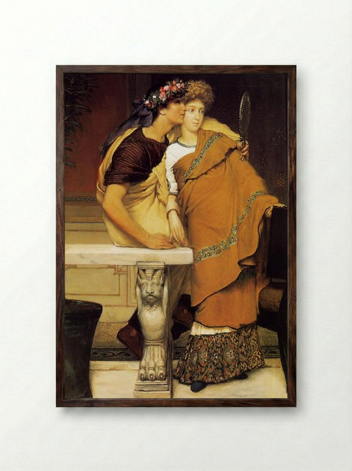 The Honeymoon - Sir Lawrence Alma-Tadema - Framed Print Dark Wood
