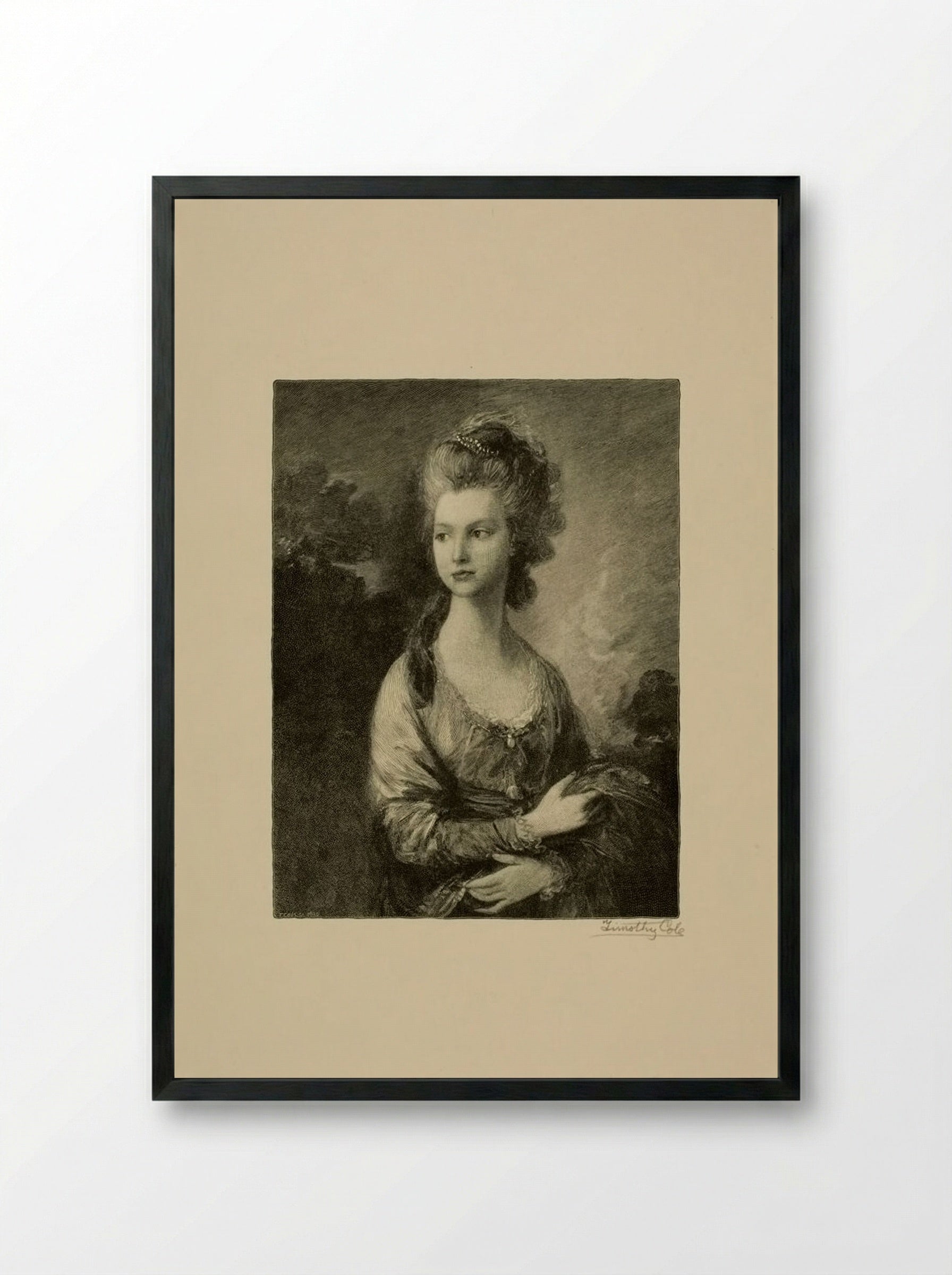 The Honorable Mrs. Graham - Timothy Cole - Framed Print Black