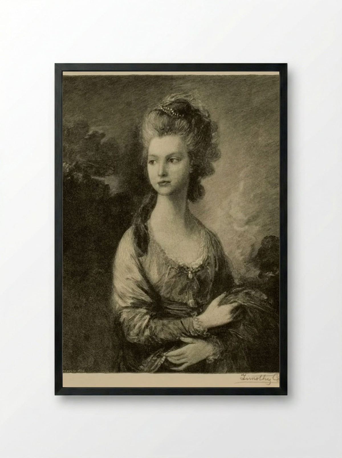 The Honorable Mrs. Graham - Timothy Cole - Framed Print Black