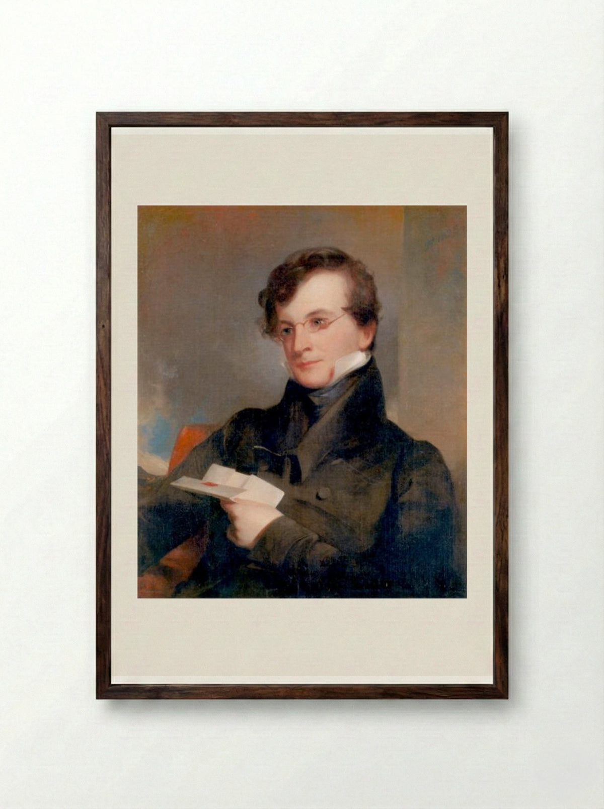 The Honorable Richard Biddle - Thomas Sully - Framed Print Dark Wood
