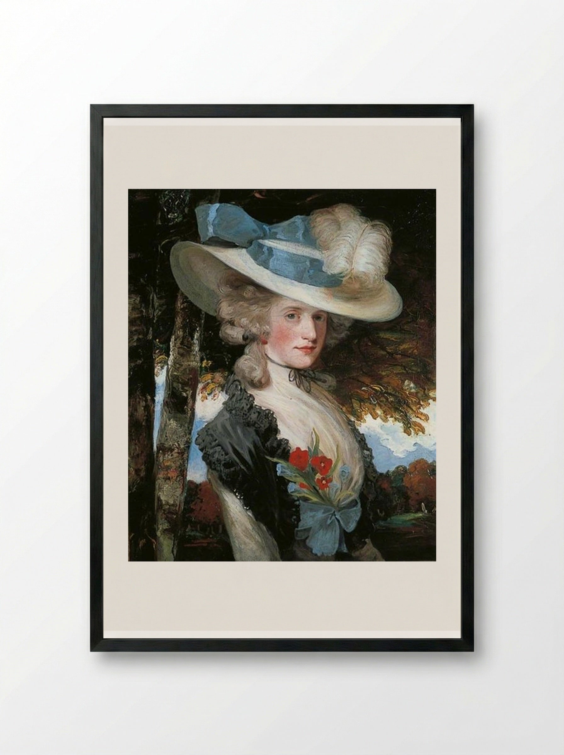 The Honourable Elizabeth Ingram - John Hoppner - Framed Print Black