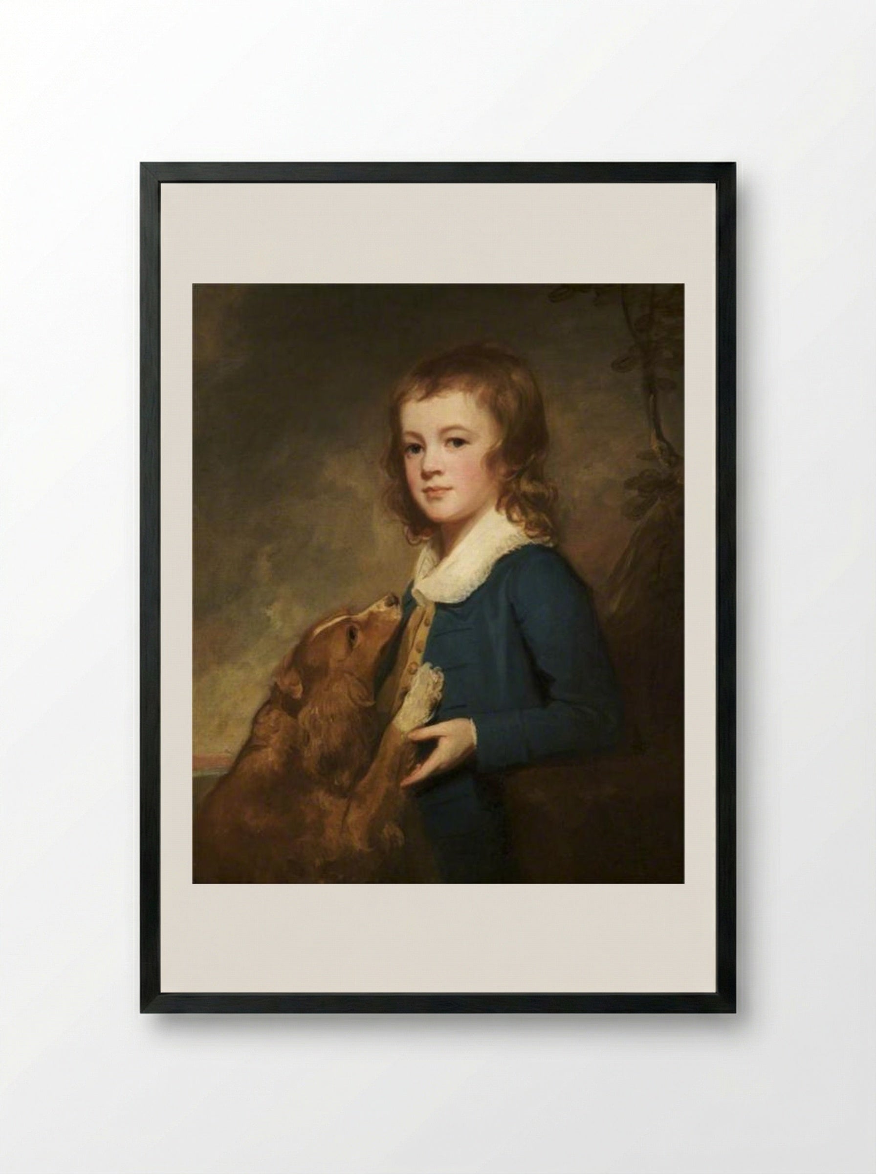 The Honourable Reverend Anchitel Grey, as a Boy - George Romney - Framed Print Black
