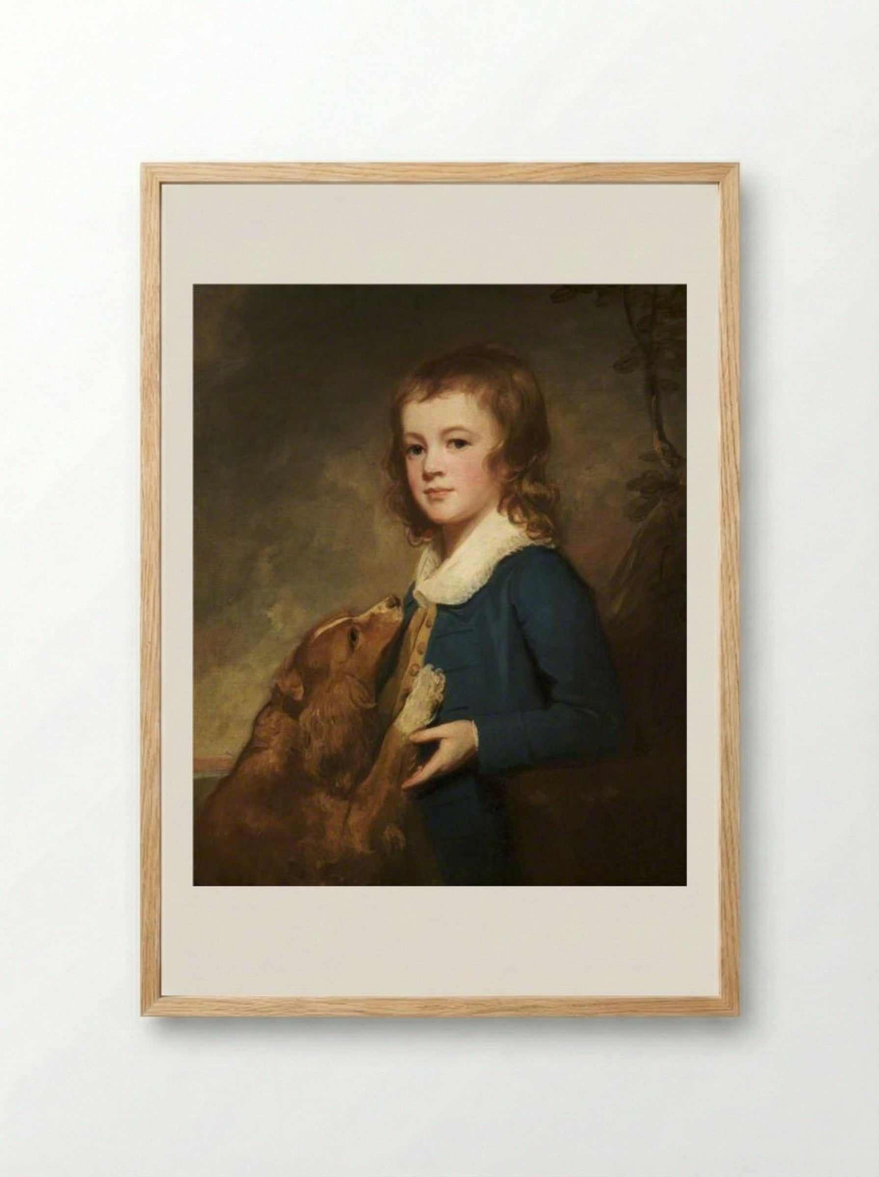 The Honourable Reverend Anchitel Grey, as a Boy - George Romney - Framed Print Wood