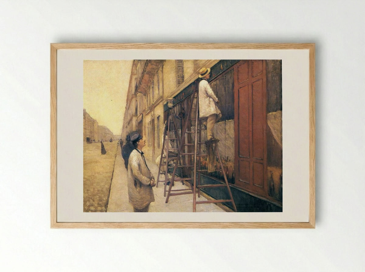 The House Painters - Gustave Caillebotte - Framed Print Wood