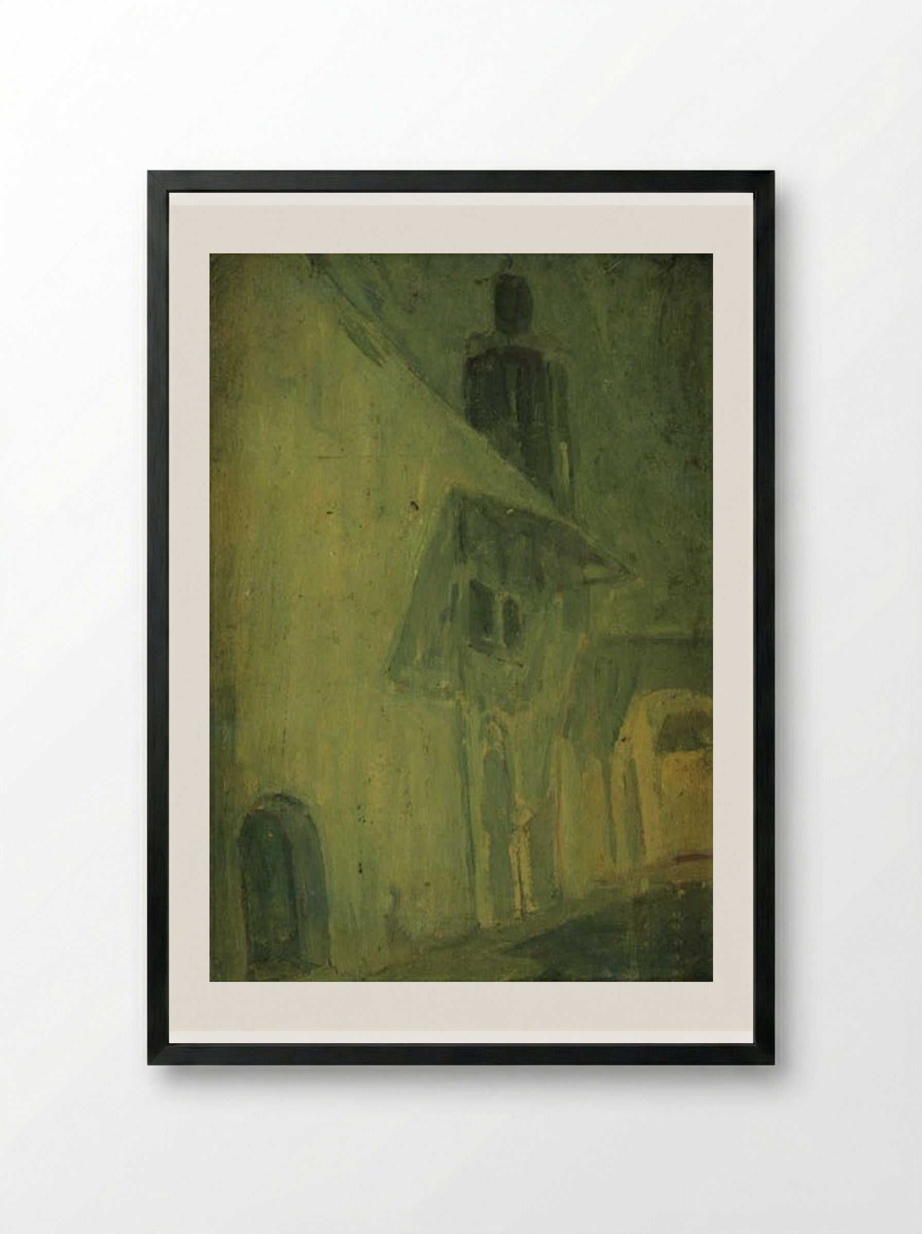 The House (Wall) in Blue - Henry Ossawa Tanner - Framed Print Black