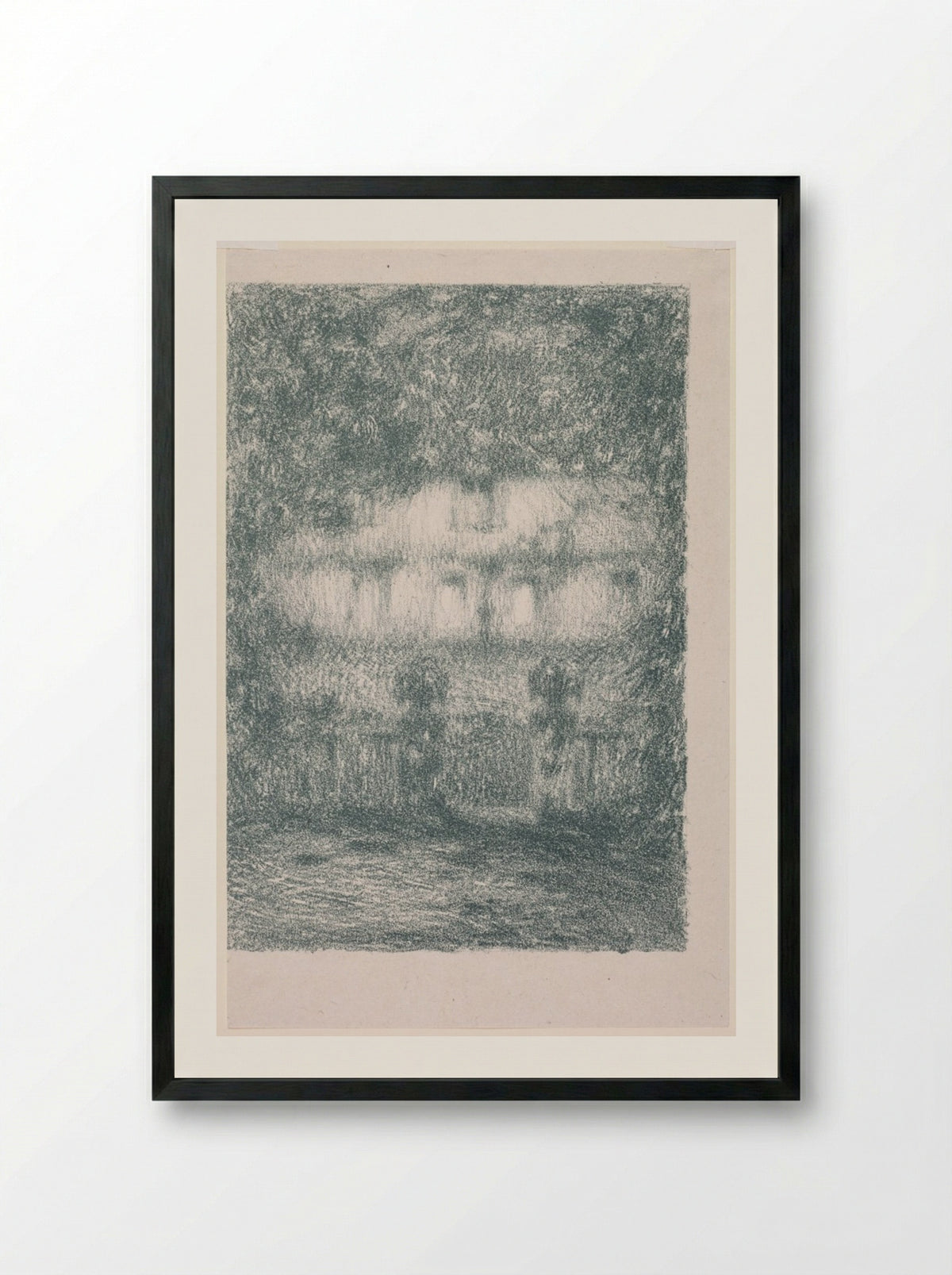 The House in Moonlight - Henri Le Sidaner - Framed Print Black