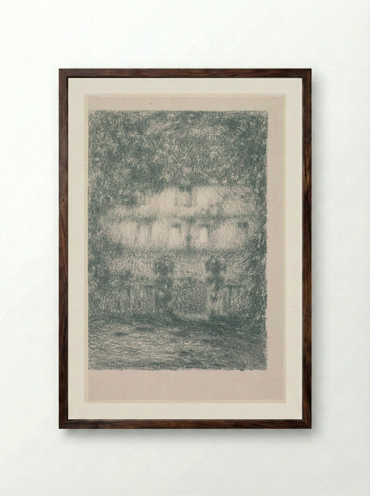The House in Moonlight - Henri Le Sidaner - Framed Print Dark Wood