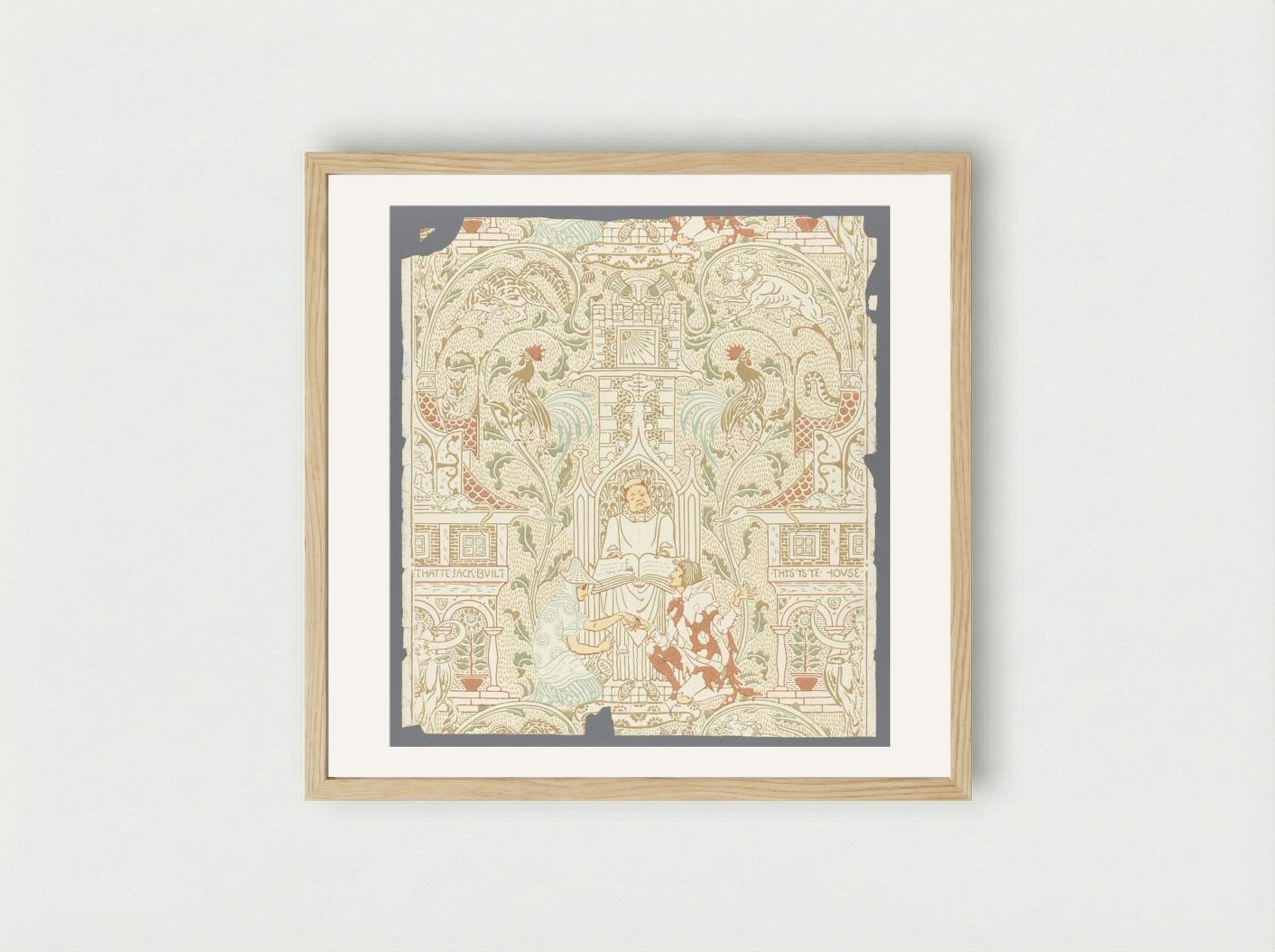 The House that Jack Built - Walter Crane - Framed Print Wood