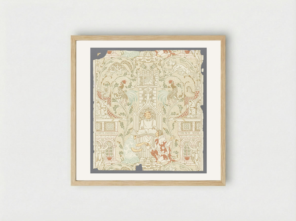 The House that Jack Built - Walter Crane - Framed Print Wood
