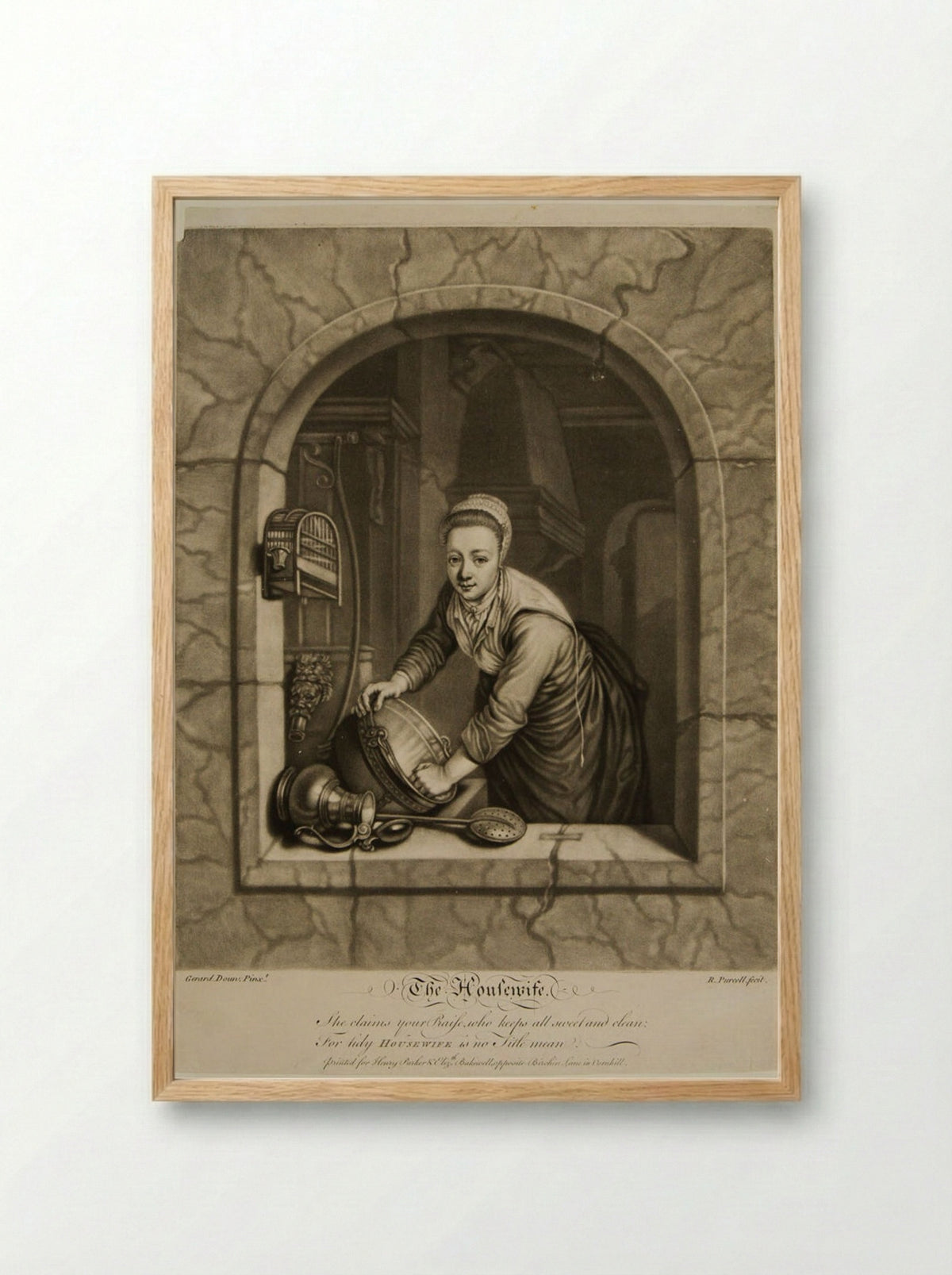 The Housewife - Richard Purcell - Framed Print Wood