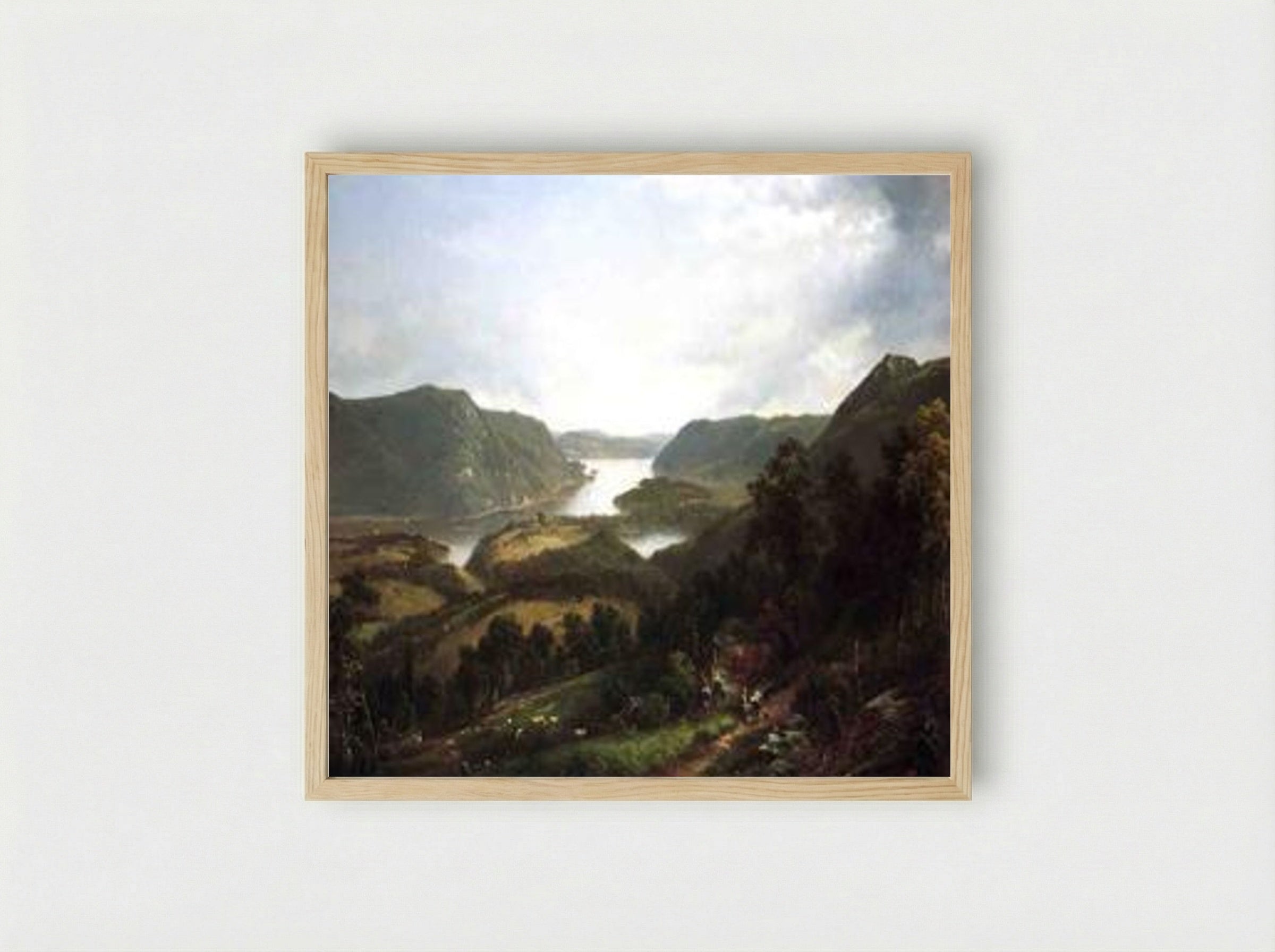 The Hudson River from Fort Montgomery - David Johnson - Framed Print Wood