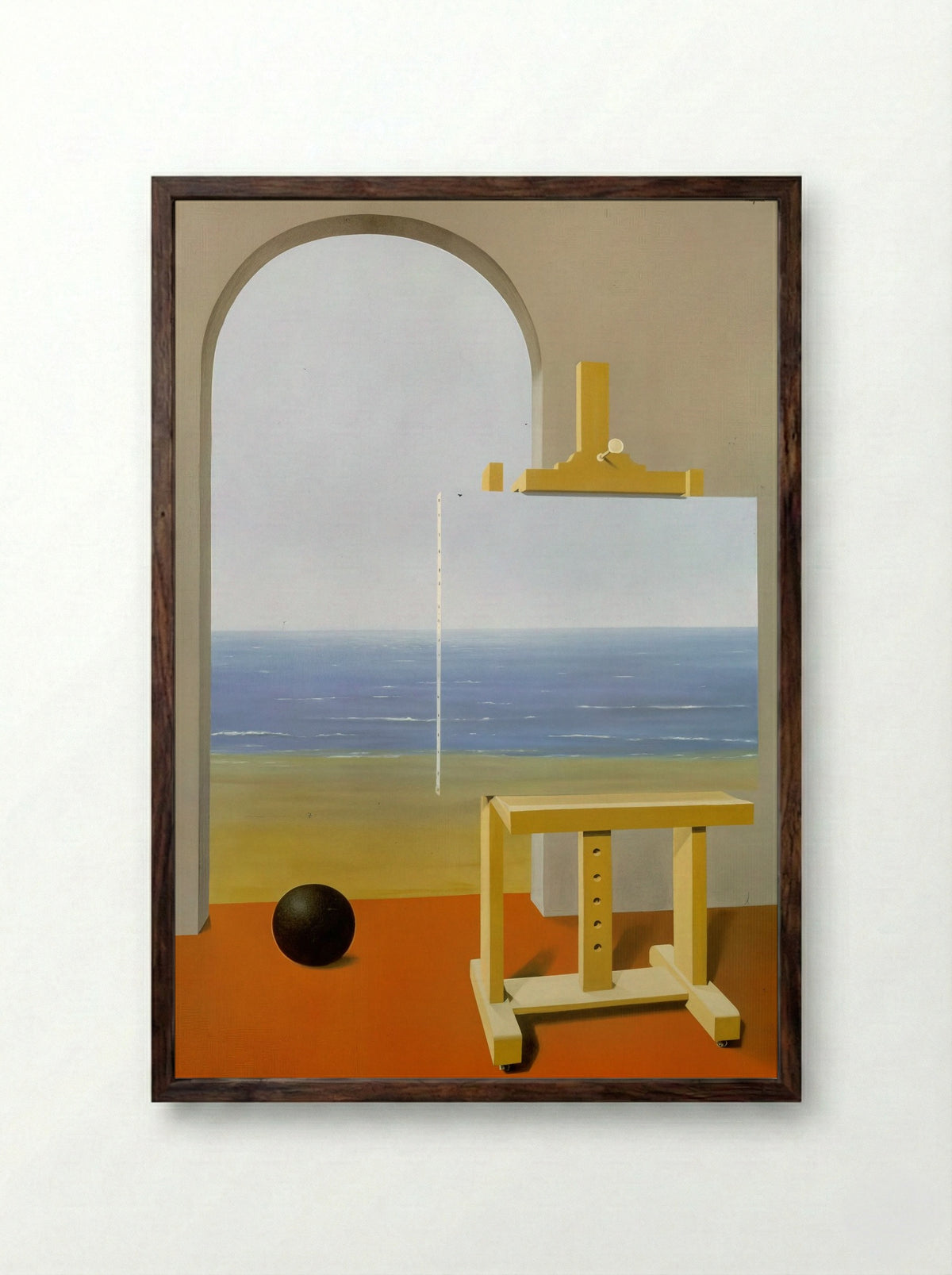 The Human Condition - René Magritte - Framed Print Dark Wood