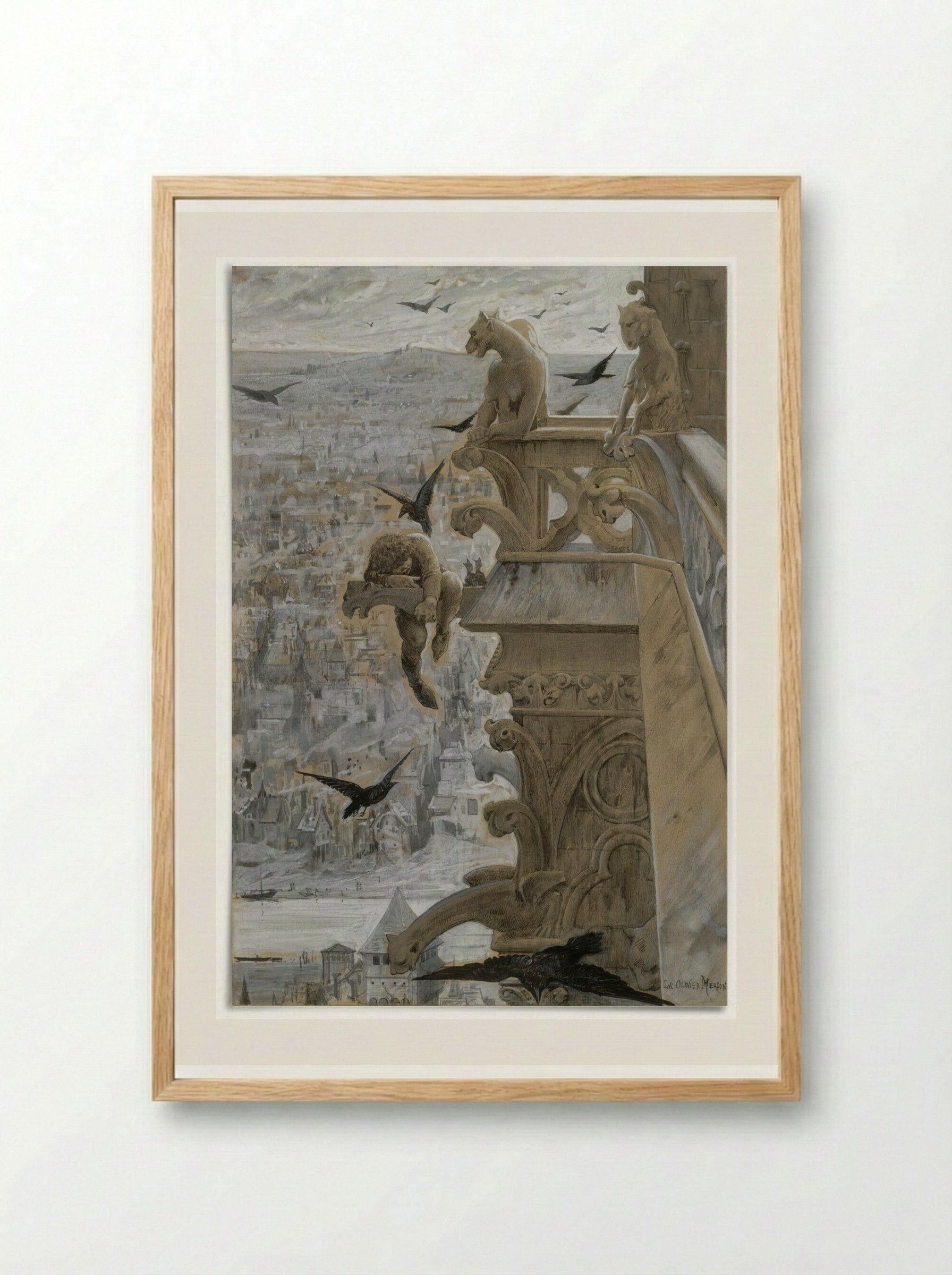 The Hunchback of Notre-Dame - Luc-Olivier Merson - Framed Print Wood