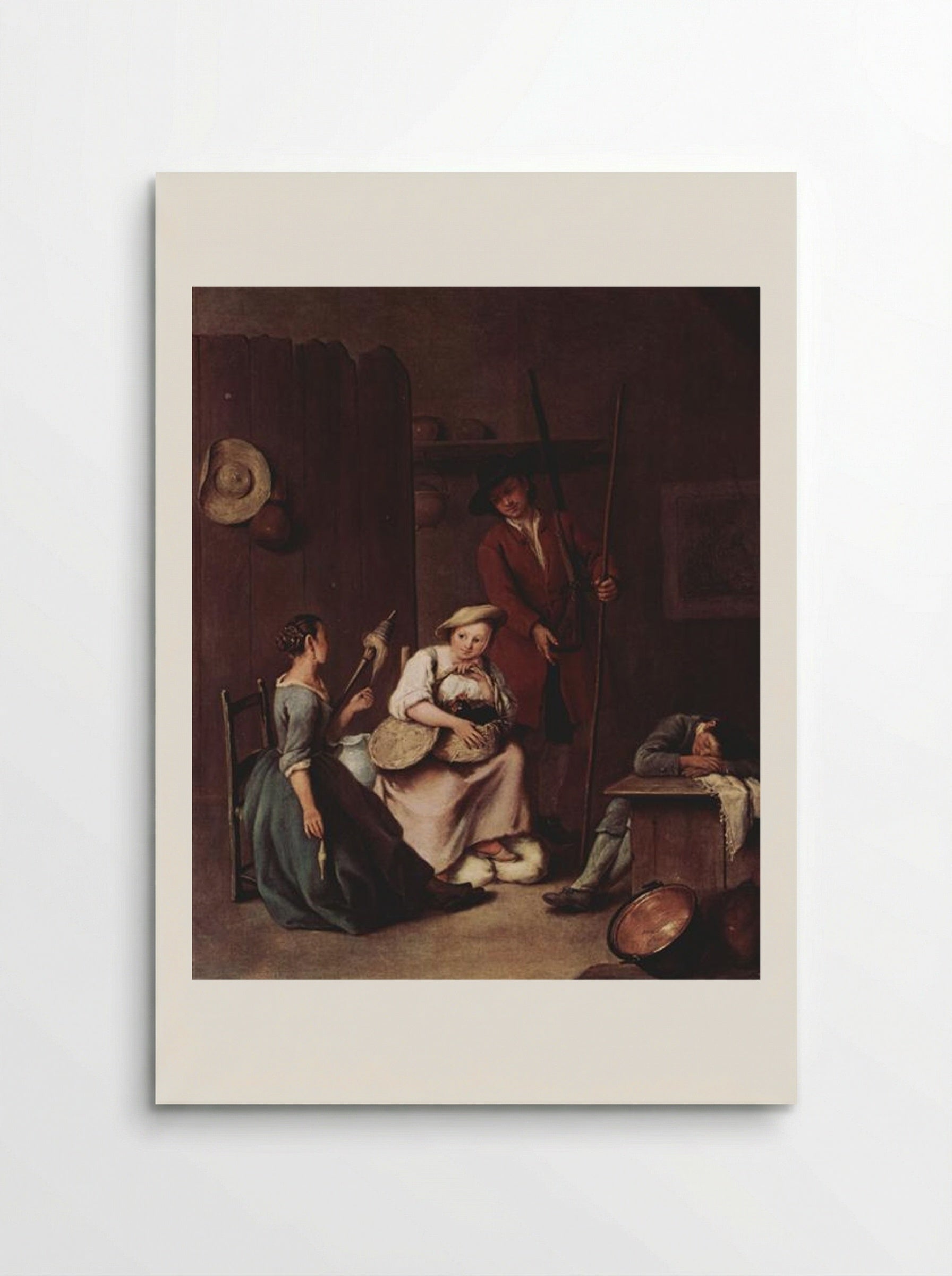 The Hunters and the Farmers - Pietro Longhi - Poster