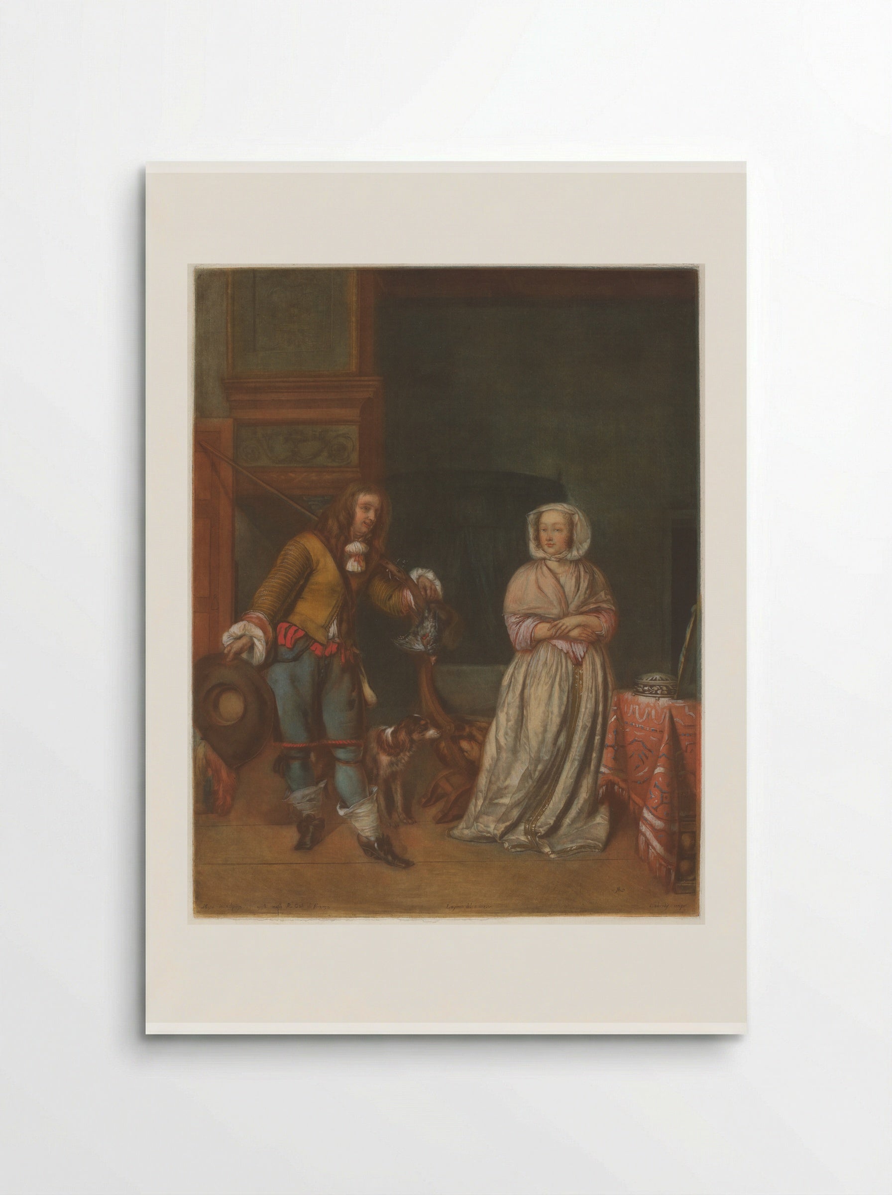 The Huntsman and the Lady - Gabriel Metsu - Poster