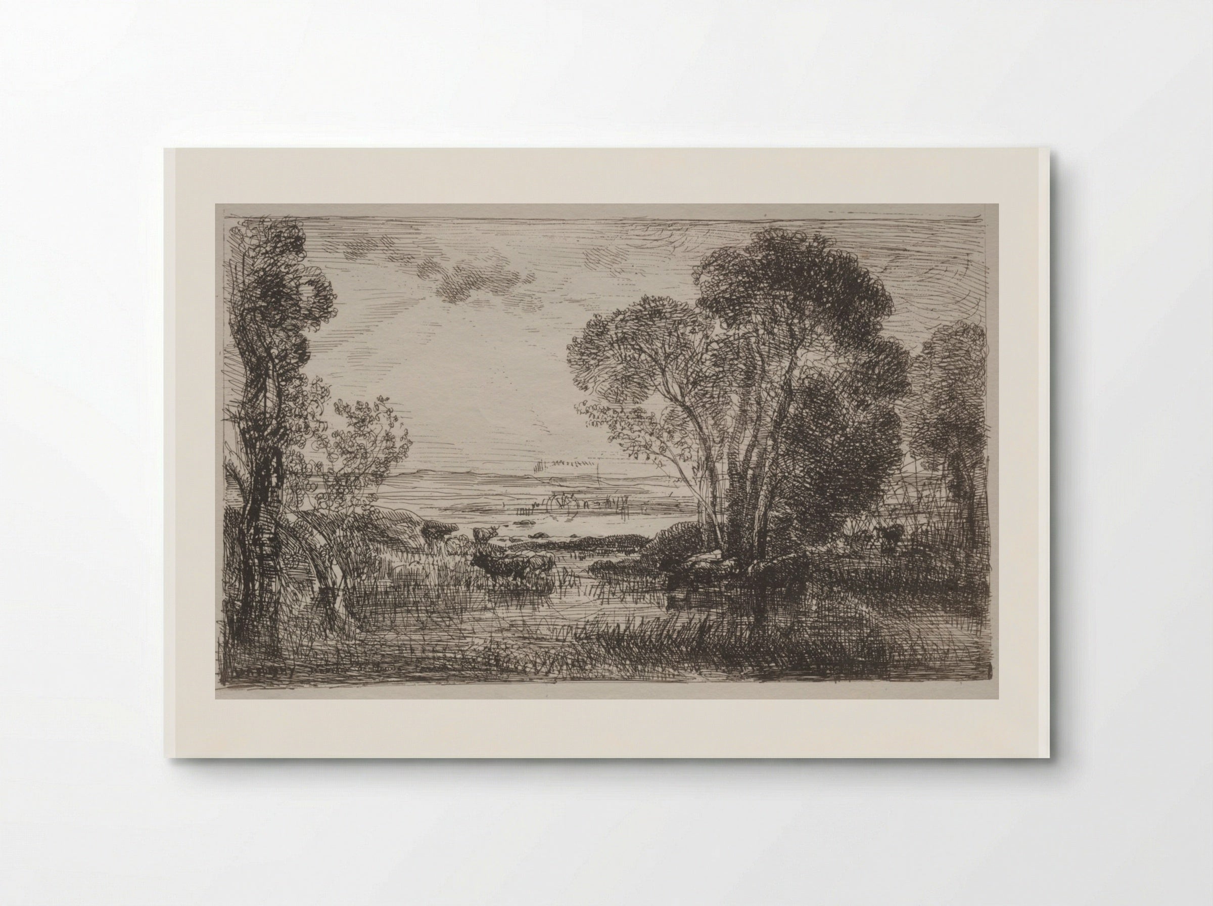 The Hydraulic Machine - Charles François Daubigny - Poster