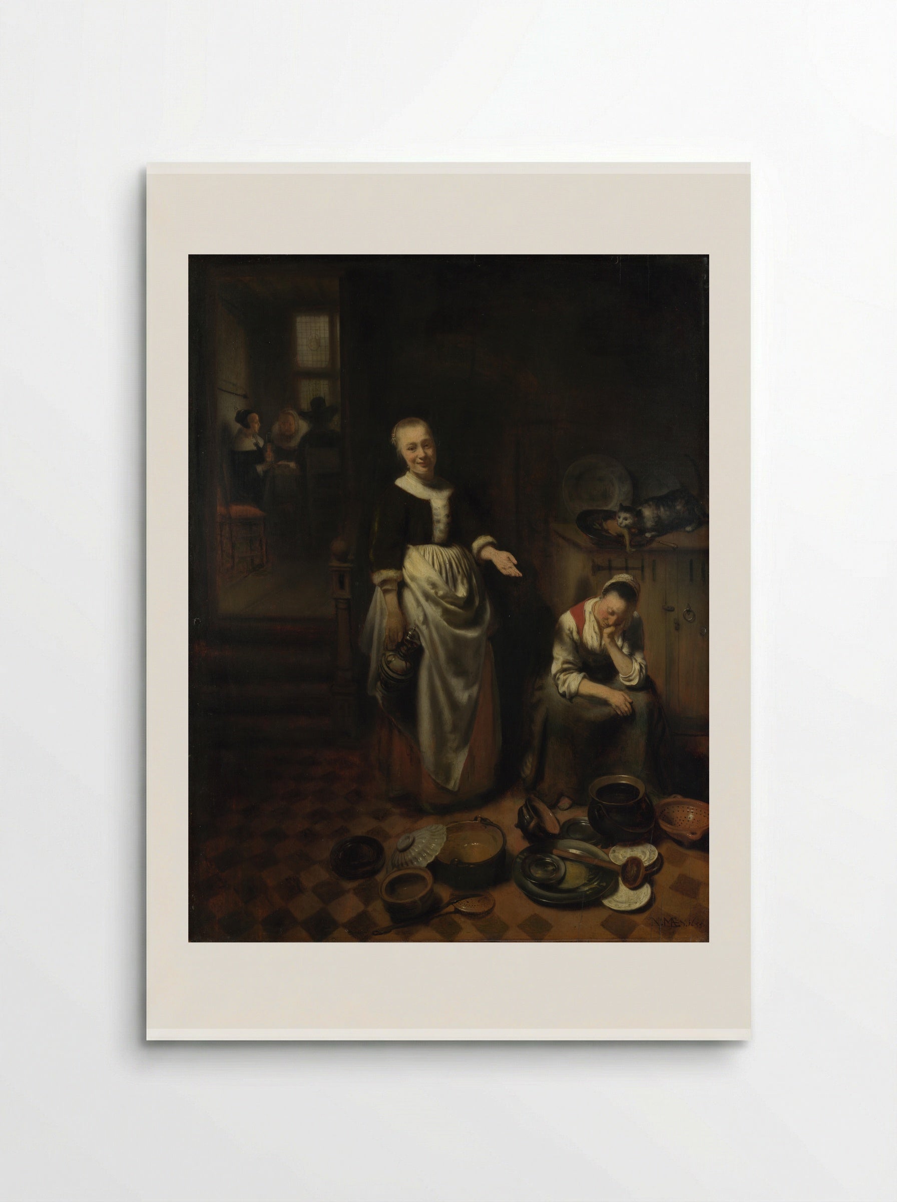The Idle Servant - Nicolaes Maes - Poster