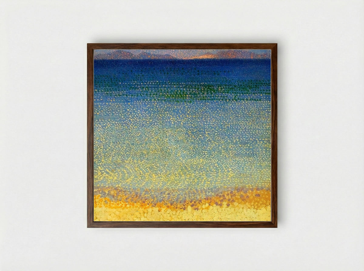 The Iles d'Or (The Iles d'Hyeres, Var) - Henri-Edmond Cross - Framed Print Dark Wood