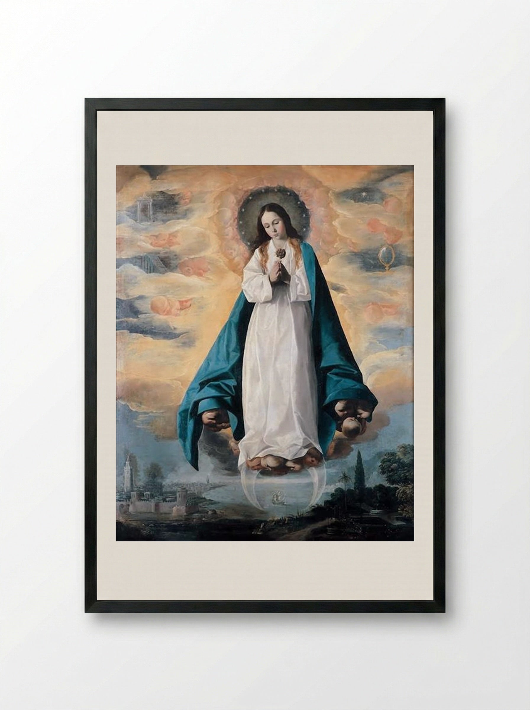The Immaculate Conception - Francisco de Zurbarán - Framed Print Black
