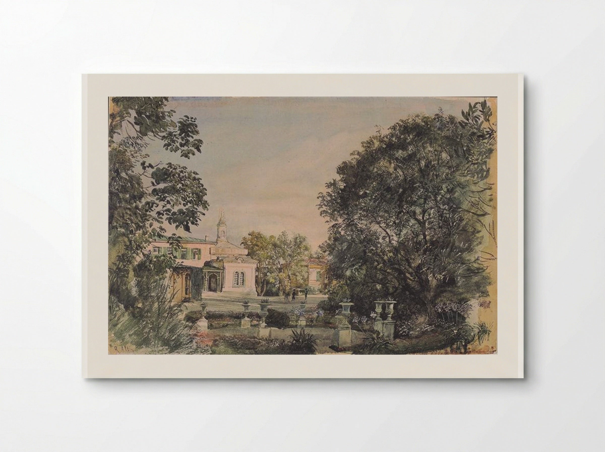 The Imperial Palace Livadia in the Crimea - Rudolf von Alt - Poster