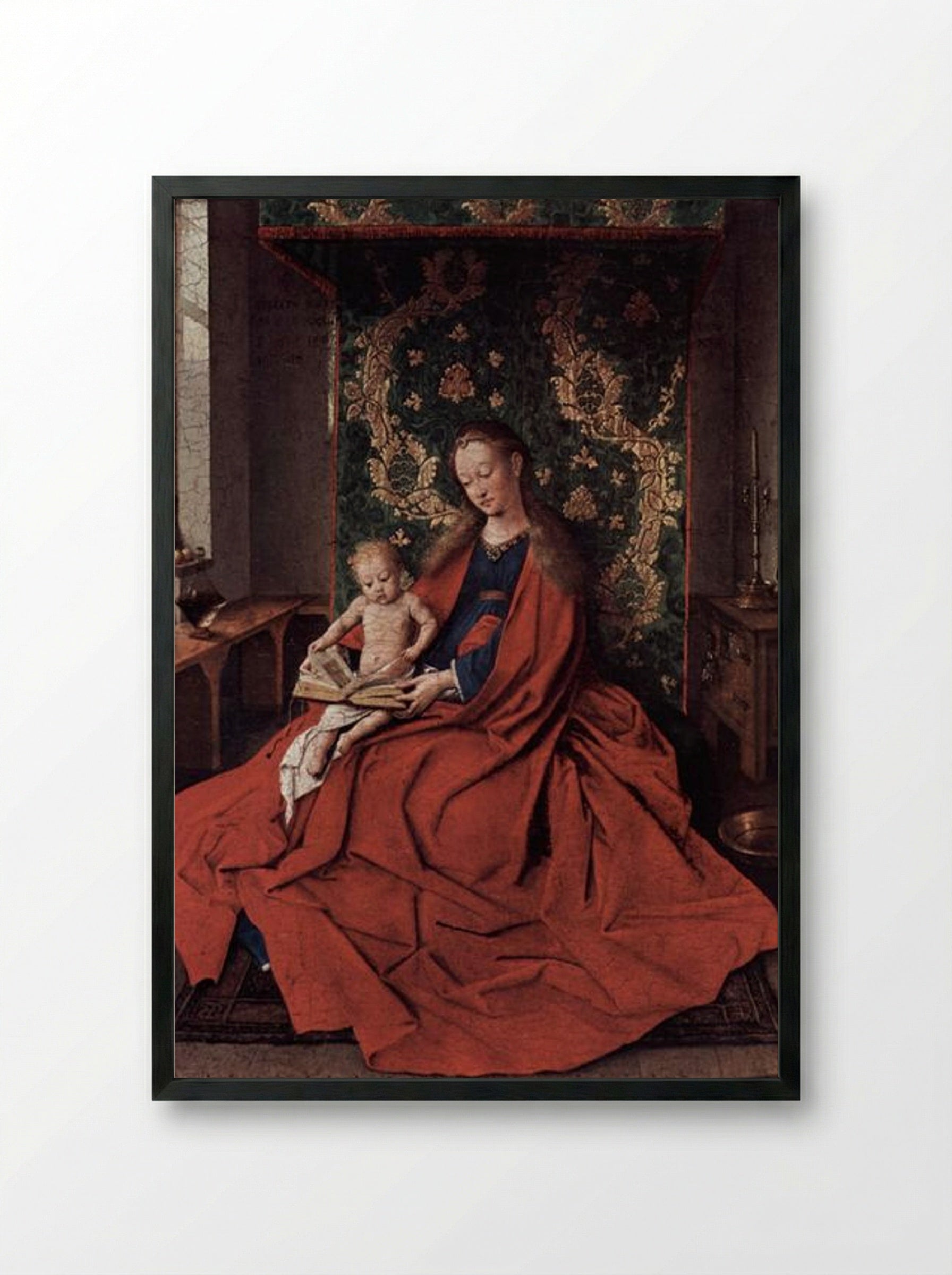 The Ince Hall Madonna - Jan van Eyck - Framed Print Black