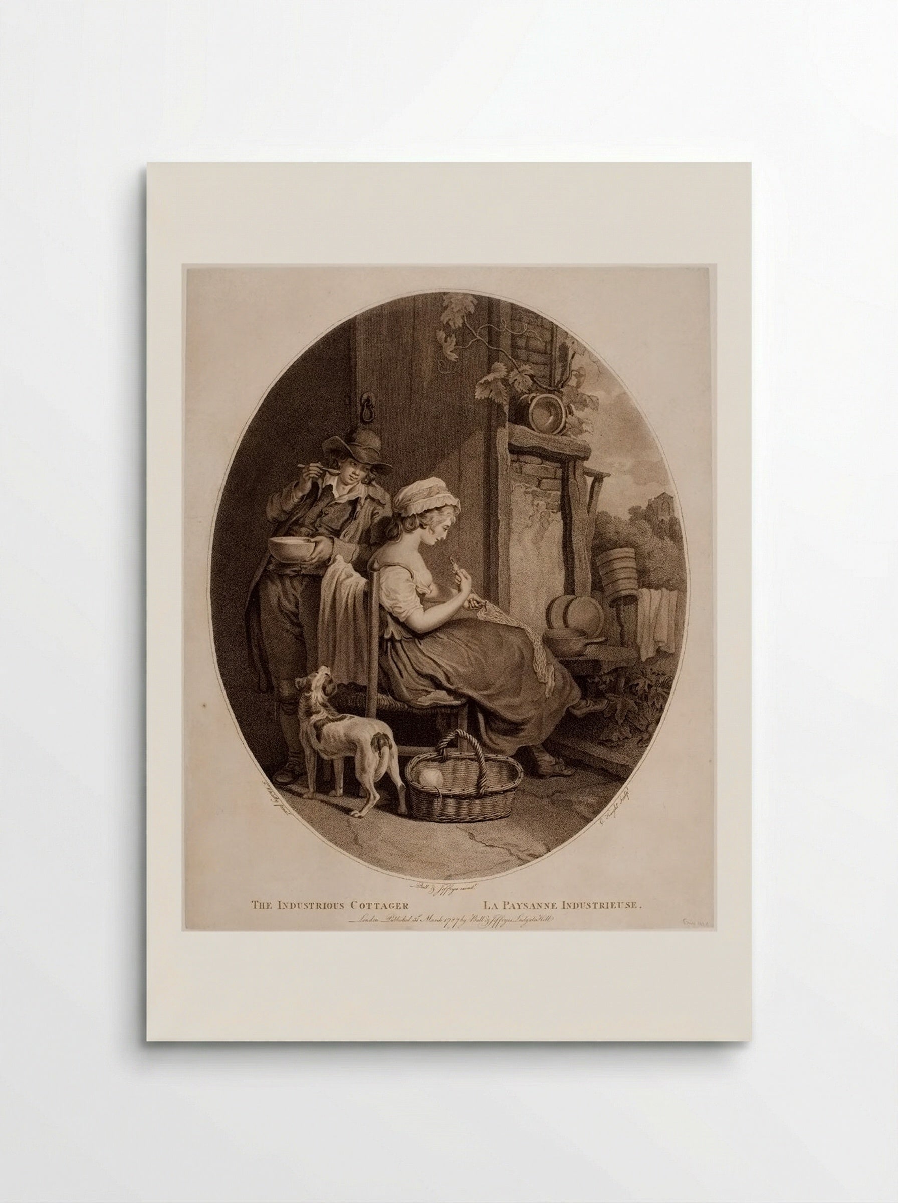 The Industrious Cottager - Charles Knight - Poster