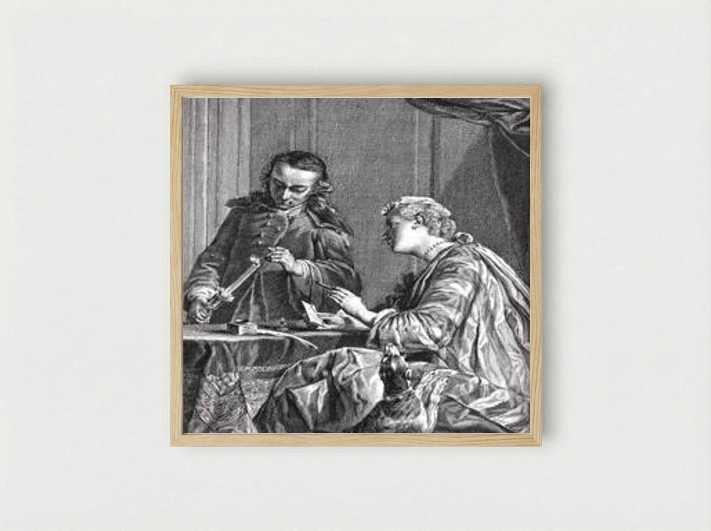 The Industrious Mother - Jean-Baptiste-Simeon Chardin - Framed Print Wood